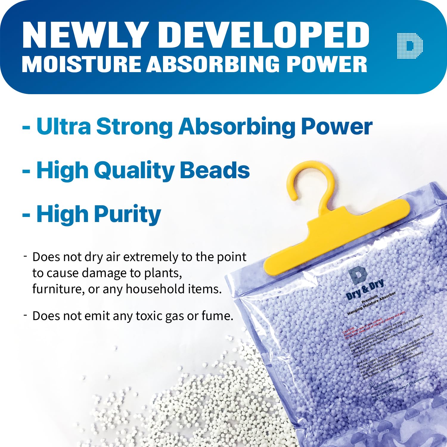 Dry & Dry 5 Pack[14 Oz] Premium Moisture Absorbers Dehumidifiers For Home Dehumidifier For Basement Dehumdifiers For Bedroom Sma