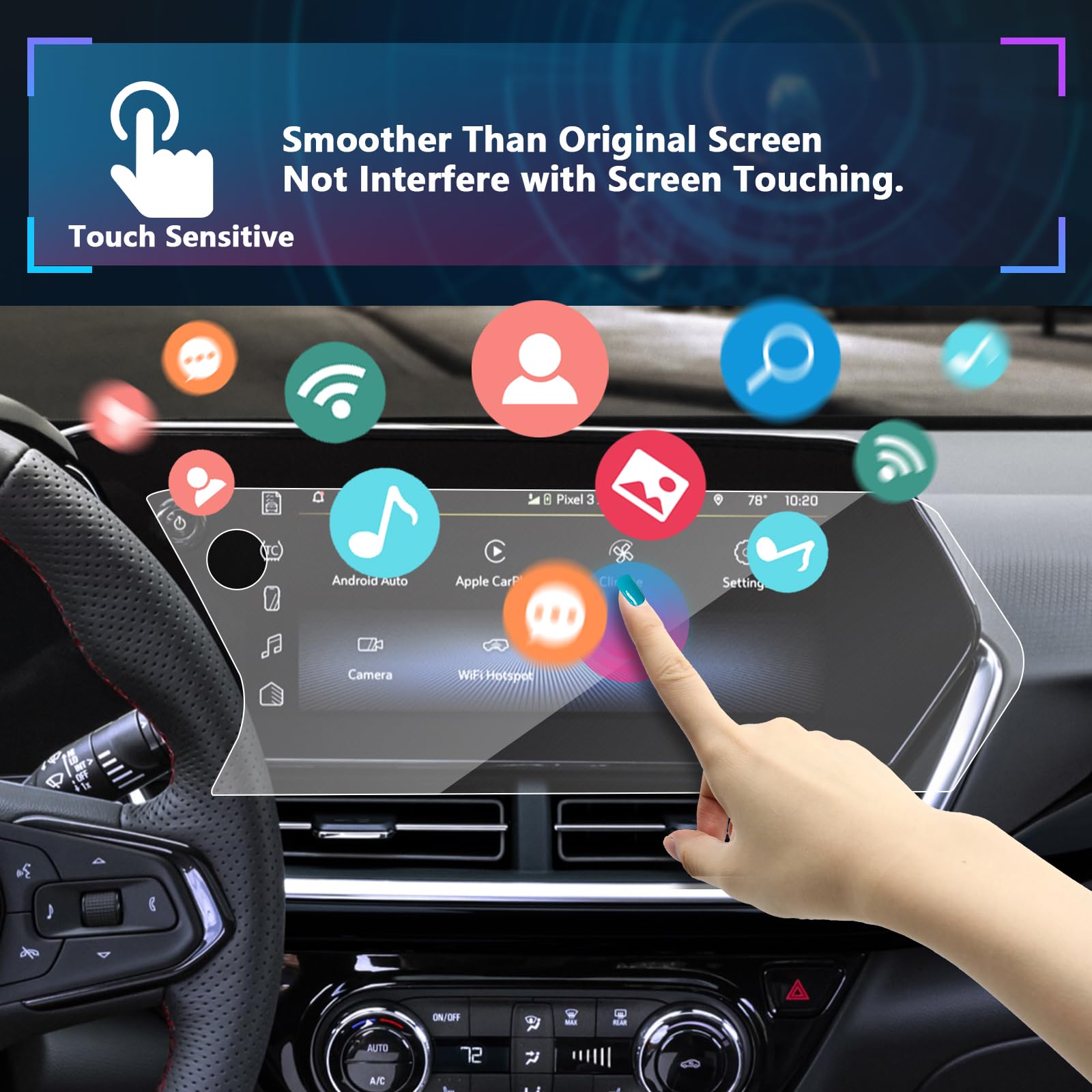 Sxcy For 2025 Chevy Trailblazer Screen Protector 11 In 2024 2025 Chevy Trailblazer Accessories 2025 Chevy Trailblazer Touch Screen Protector 9H Glass