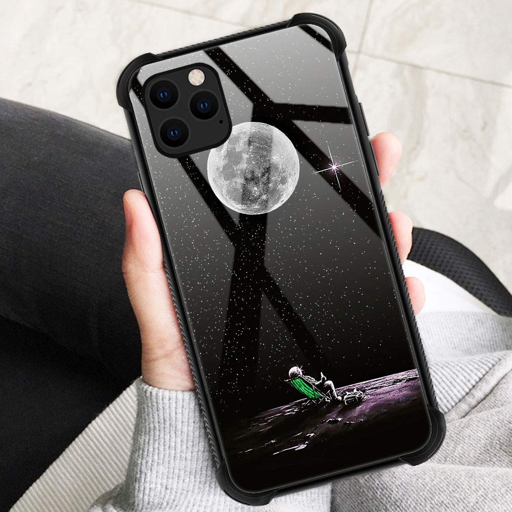ZHEGAILIAN iPhone 13 Pro Max Phone Case Space Holiday Organic Glass TPU Anti-Scratch