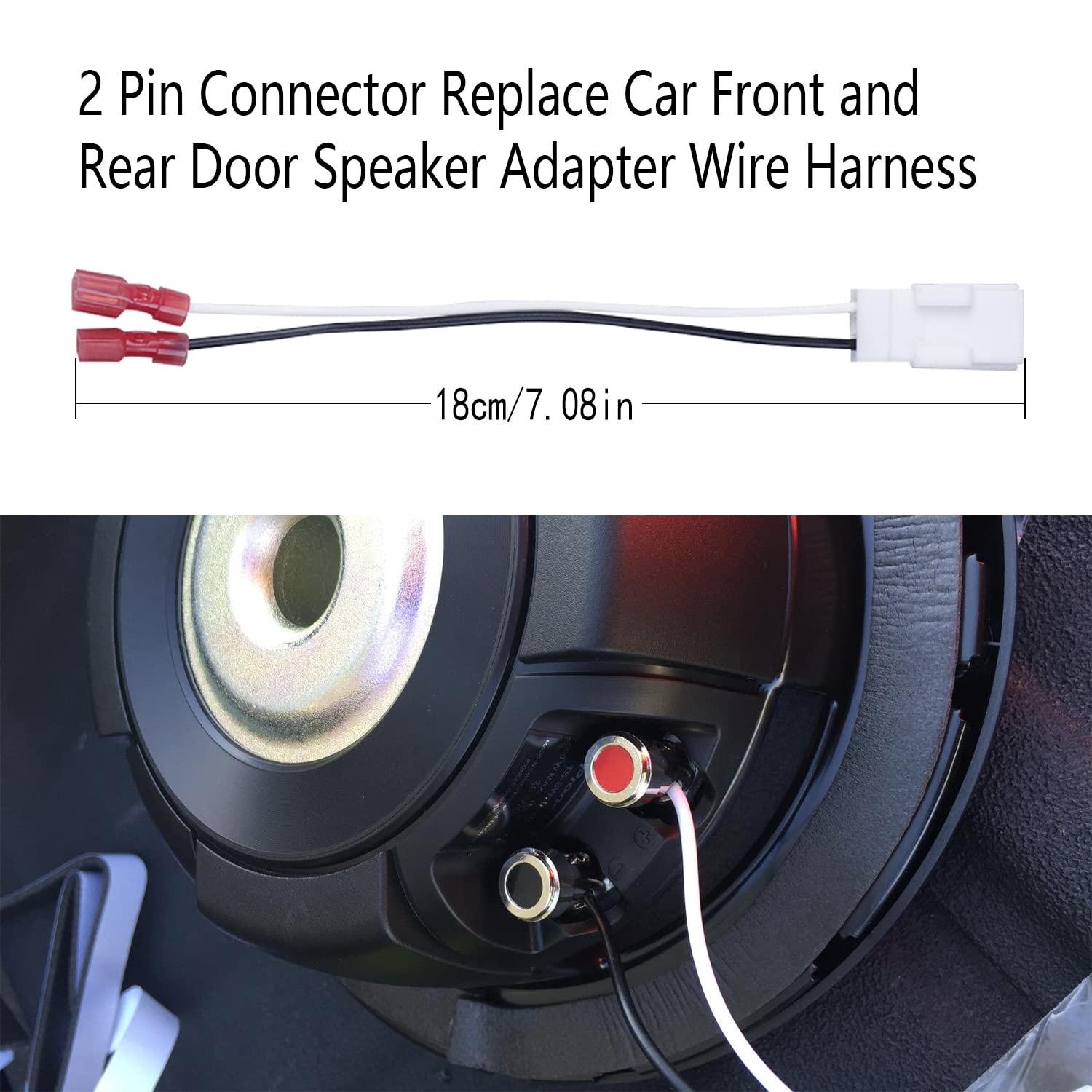 72 6514 Speaker Adapter Wire Harness Compatible With Jeep Dodge Chrysler Town & Country Dakota Ram Wrangler Car Front And Rear D