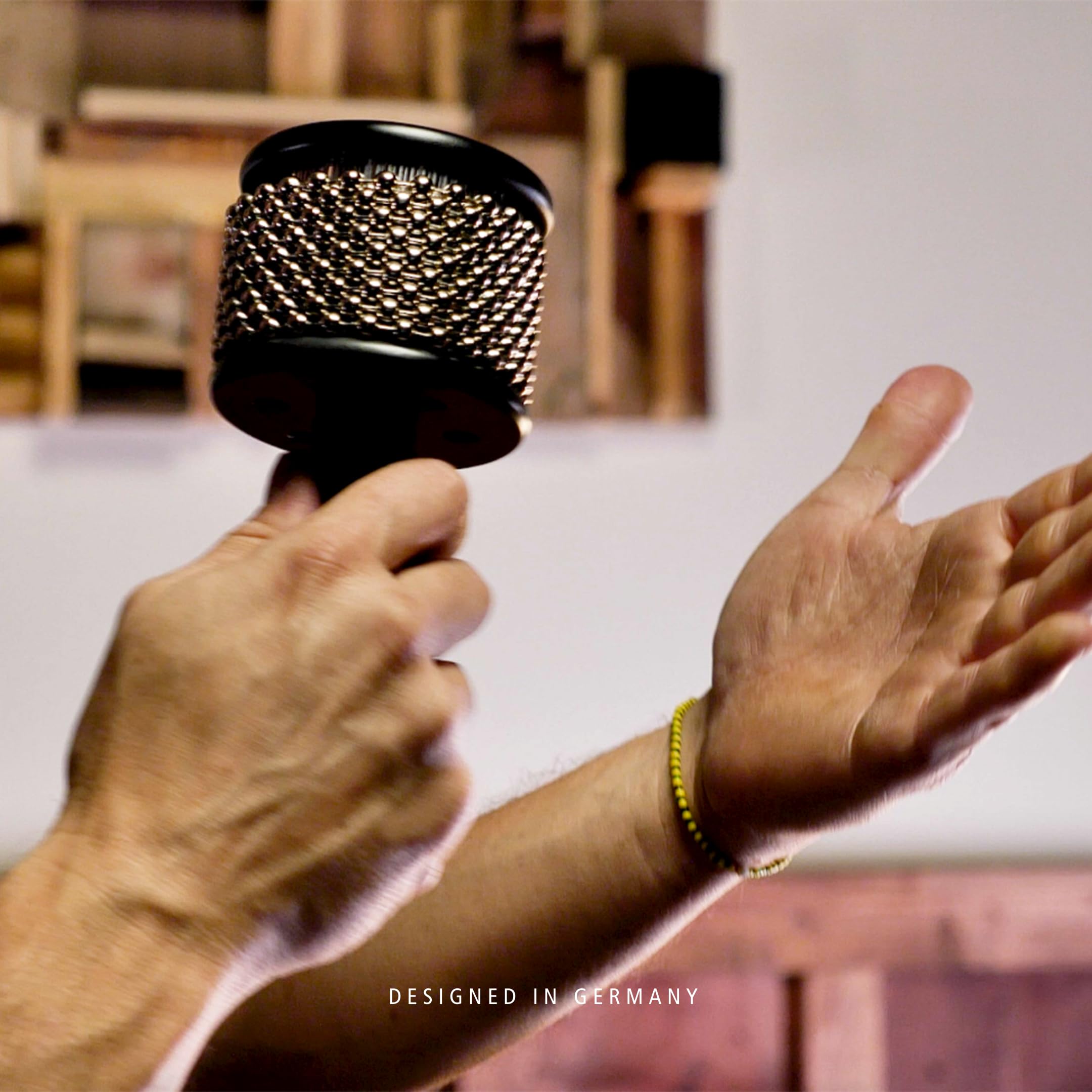 Meinl Percussion Turbo Cabasa Instrument With Sound Ports For Extra Projection And Stainless Steel Cylinder, 2-Year Warranty, Bl