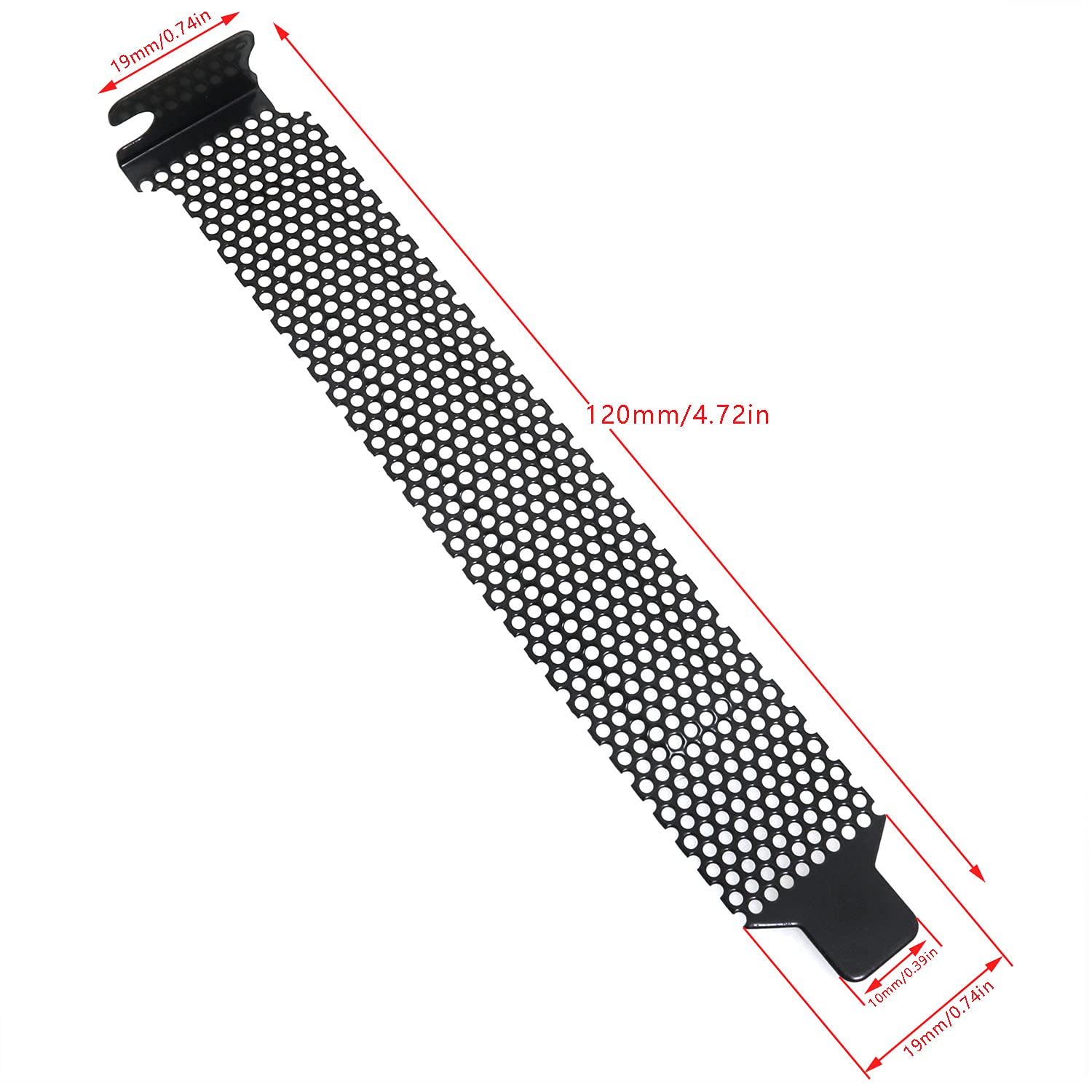 Chenjin Pci Slot Cover 5Pcs Black Pci Dust Filter Blanking Plates With 5Pcs Screws Vented Slot Cover