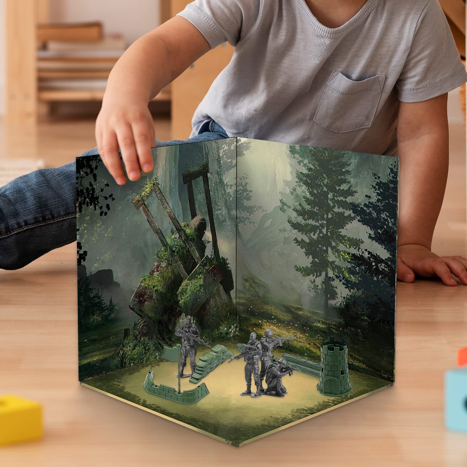 Menolana 1/12 Scale Backdrop Organizer Scene Display Vehicle Model Showcase Background For Action Figures Vehicle Scene Toy Diec