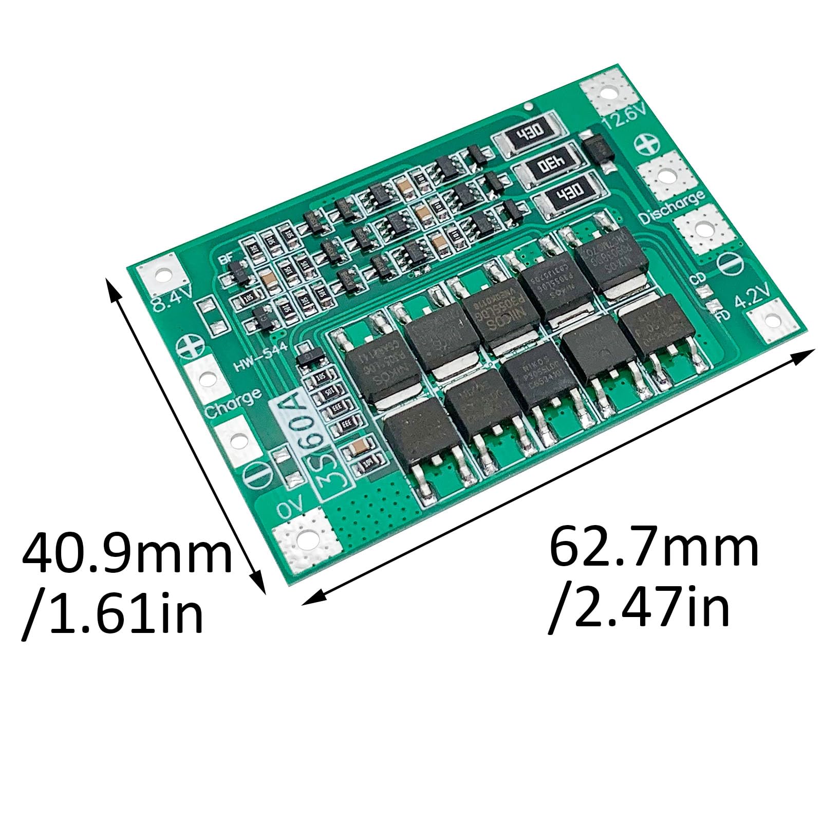 Cermant 2Pcs 3S 11.1V 12V 12.6V 60A With Balance 18650 Charger Pcb Bms Protection Board Li Ion Lithium Battery Charger Protectio