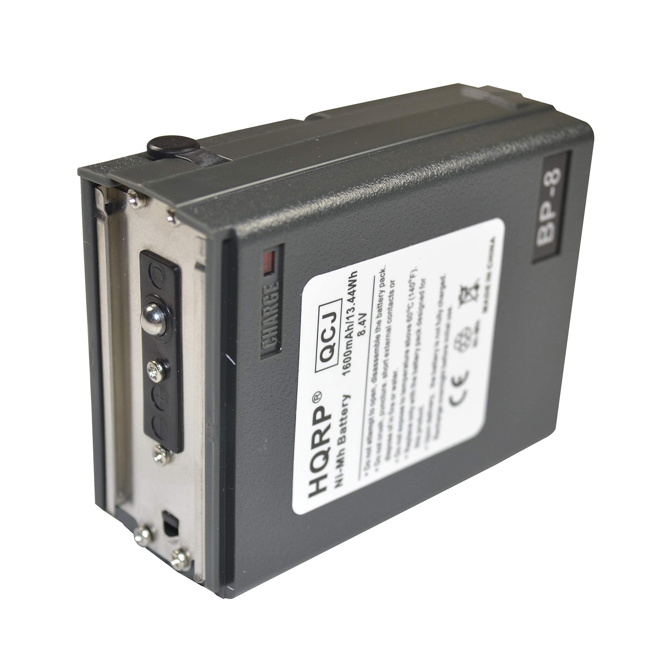 HQRP 1600mAh Ni-MH Battery Compatible with Icom BP-8 IC-02AT / 2AT / IC-03AT / 3AT IC-2GAT / 4GAT / 2A / 32A / 32E IC-M2 / M5 / 