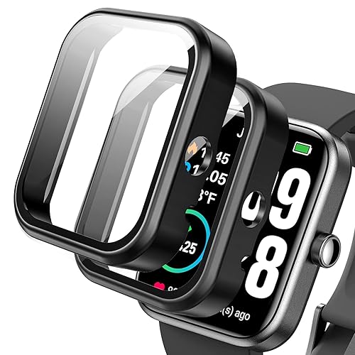 [2 Pack] Polyjoy Screen Protector Case Compatible With Tozo S2 44Mm Smartwatch,Hard Pc Case Protective Screen Bumper Sensitive T