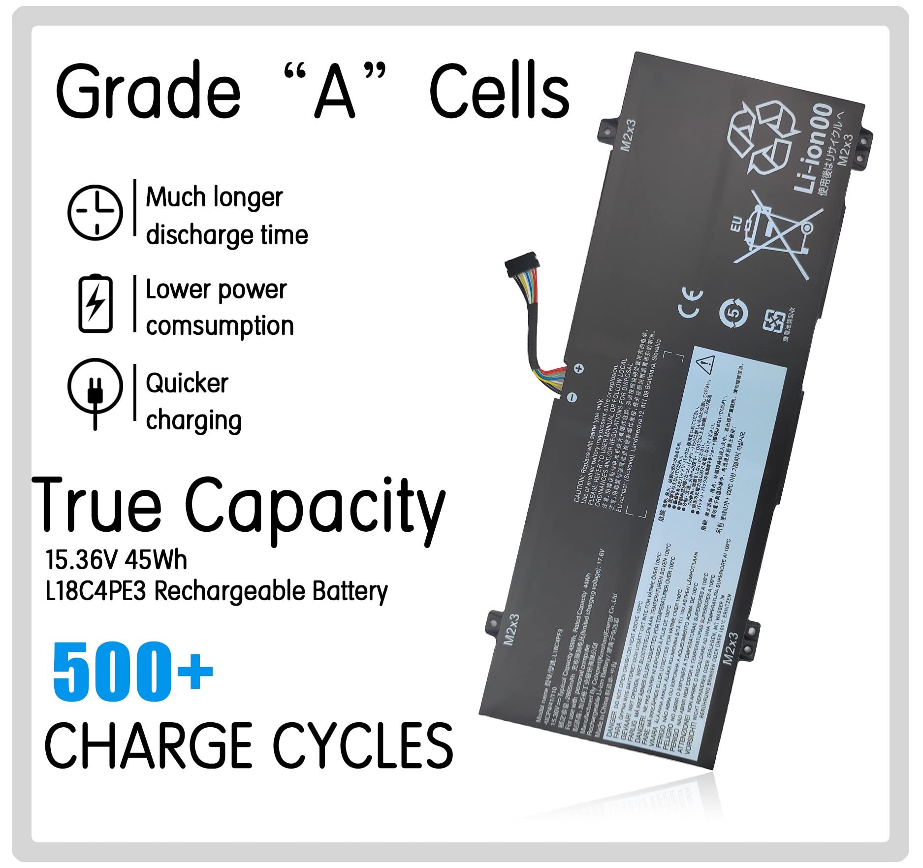 L18C4Pf3 Laptop Battery Compatible With Lenovo Ideapad C340 14Api C340 14Iml C340 14Iwl S540 14Api S540 14Iml S540 14Iwl Flex 14