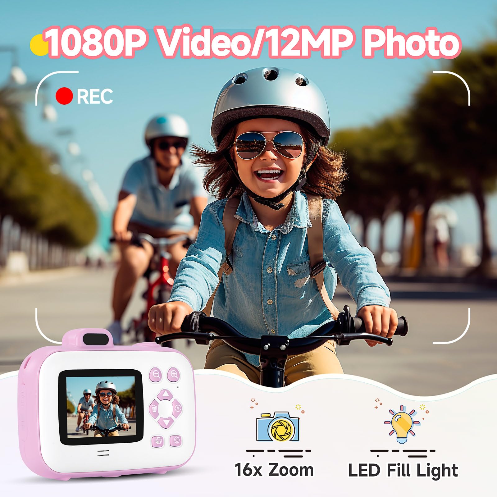 Kids Camera Instant Camera, Kids For 3 12 Year Old Girls Boys, Kids Digital Camera Instant Print With Print Paper, Toddler Kids