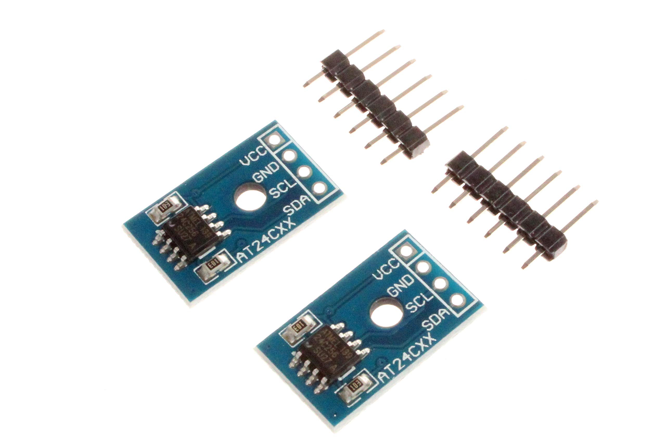 NOYITO AT24C256 EEPROM Memory Module IIC I2C Interface - MCU Development Accessories (Pack of 2) blue