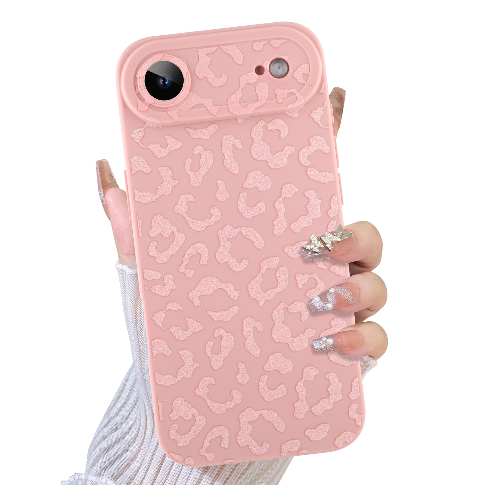TEAUGHT Compatible with iPhone Air Case 2025 Cute Pattern Leopard Print Cheetah Shockproof Silicone Phone Cover for Girls Women 