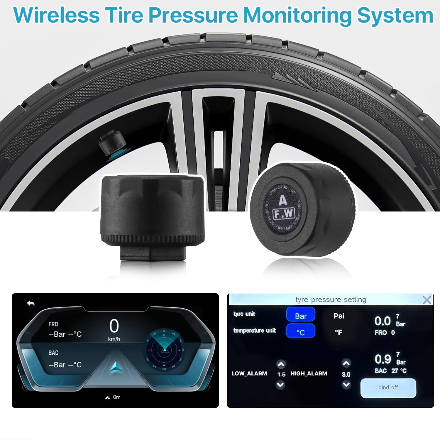 Motorcycle Dvr Dash Cam With Wireless Apple Carplay, Android Auto, Tpms, Hd 1080P Cameras, Gps G Sensor, Siri & Google Voice, 5'