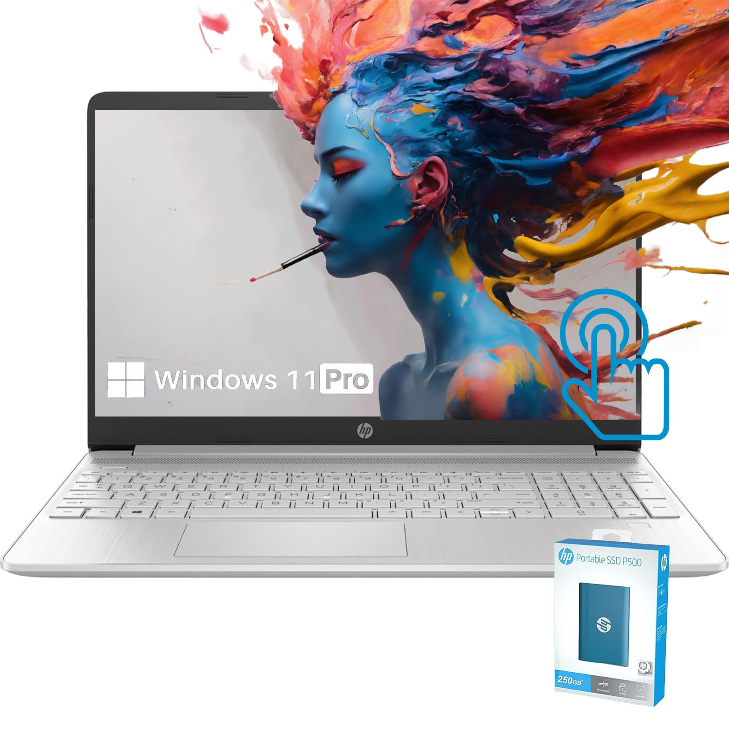 Hp Newest Laptop, 15.6'''' Hd Touch Display, Core I3 1215U 6 Core Processor, 32Gb Ram, 1Tb Pcie Ssd, Bluetooth, Wifi, Thin & Por