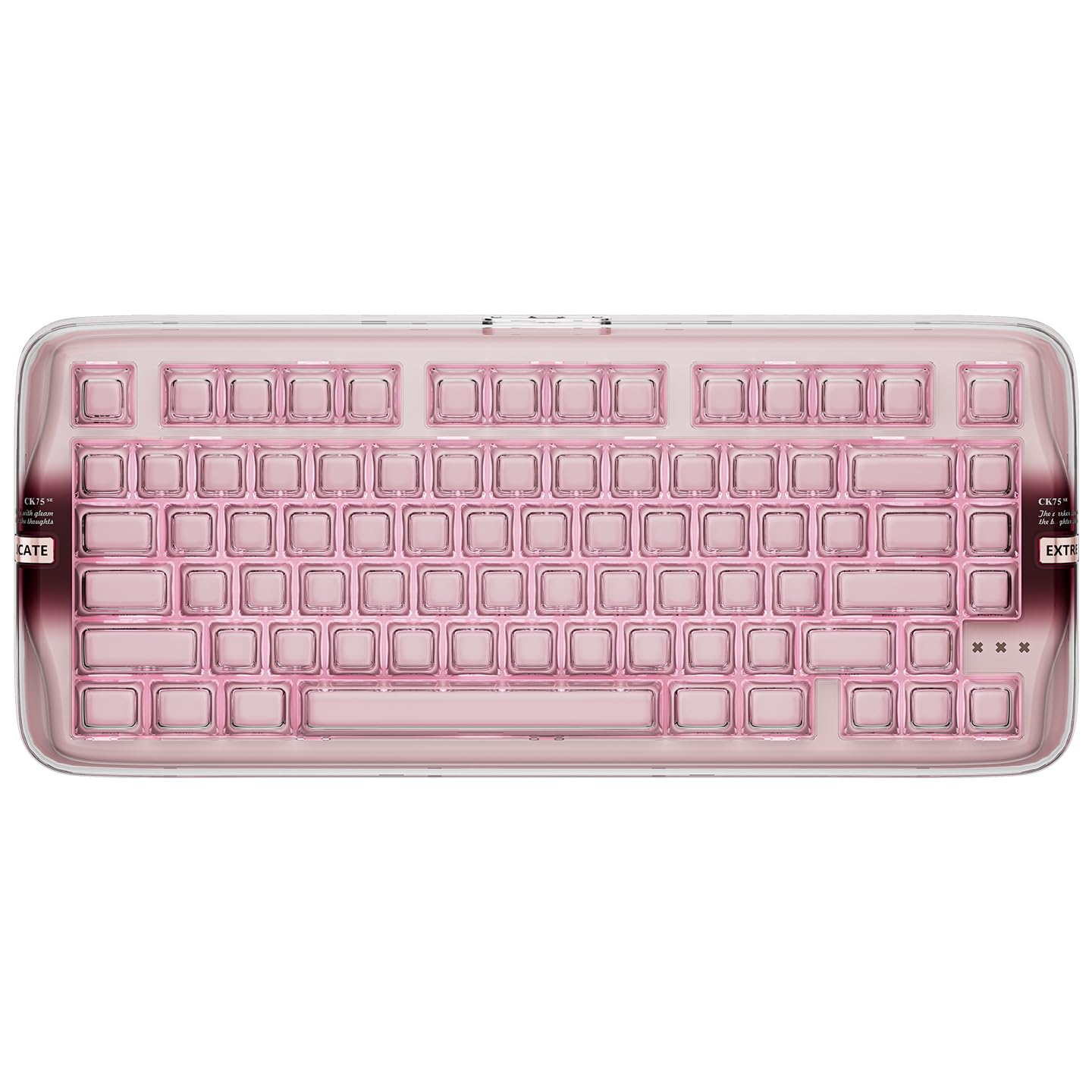 CoolKiller CK75SE Mechanical Keyboard, 75% Wireless Keyboard with Crystal Jelly Keycaps, RGB Backlit, Hot Swappable Gasket Gamin