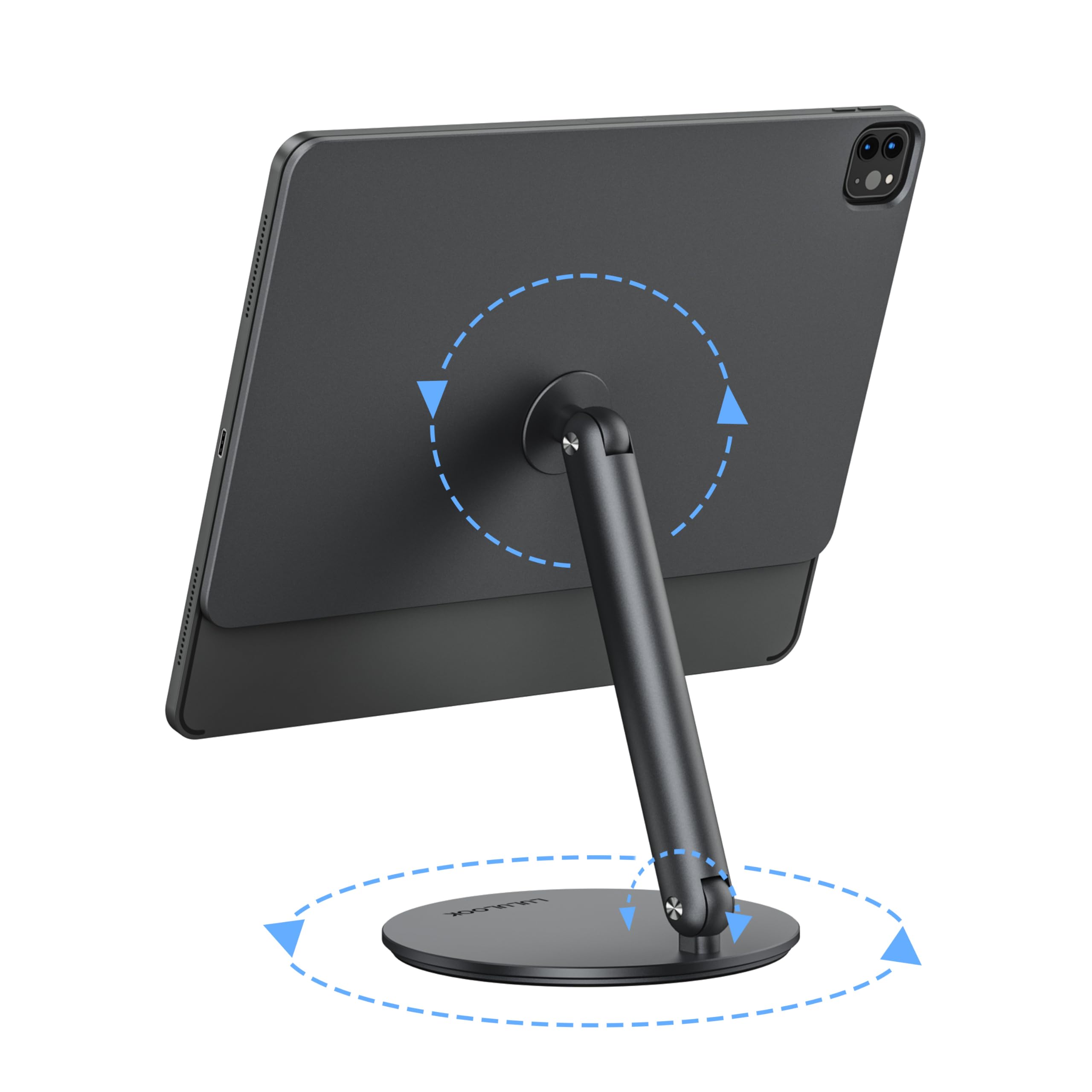 Lululook Magnetic Ipad Stand Only For Ipad Pro 13 Inch M4 (2024), 360 Adjustable Rotating Foldable Tablet Stand Aluminium Ipad H