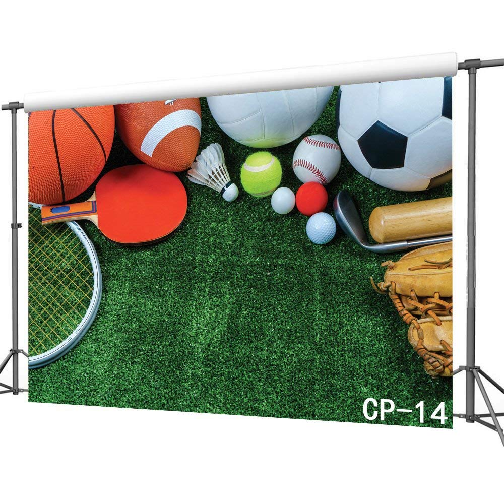 Lywygg 7X5Ft School Playground Photography Backdrops Sports Goods Grassland Backdrop For Studio Prop Photo Background Photograph