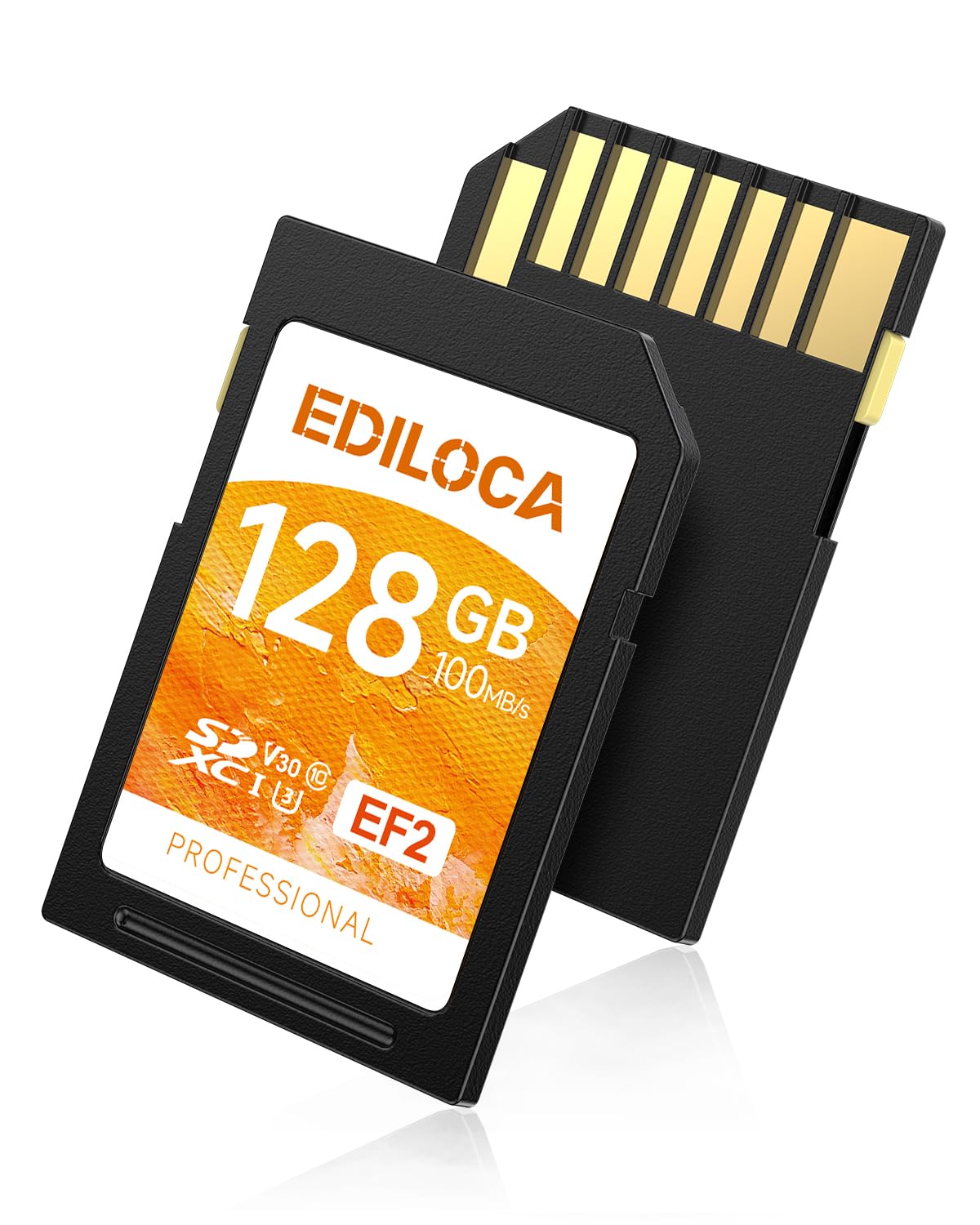 Ef2_128Gb Uhs I Sd Card Uhs I Memory Card Fast Storage, Read Speed 100Mb/S, Write Speed 45Mb/S, C10, U3, V30, Full Hd & 4K Video