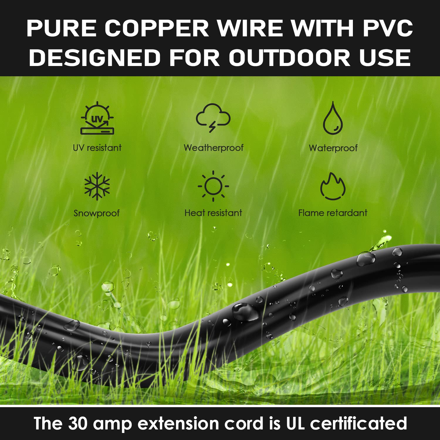 10Ft 3 Prong Dryer Extension Cord, 30 Amp Nema 10 30P To 10 30R Ev Extension Cord For Dryer Power Extension And Level 2 Ev Charg