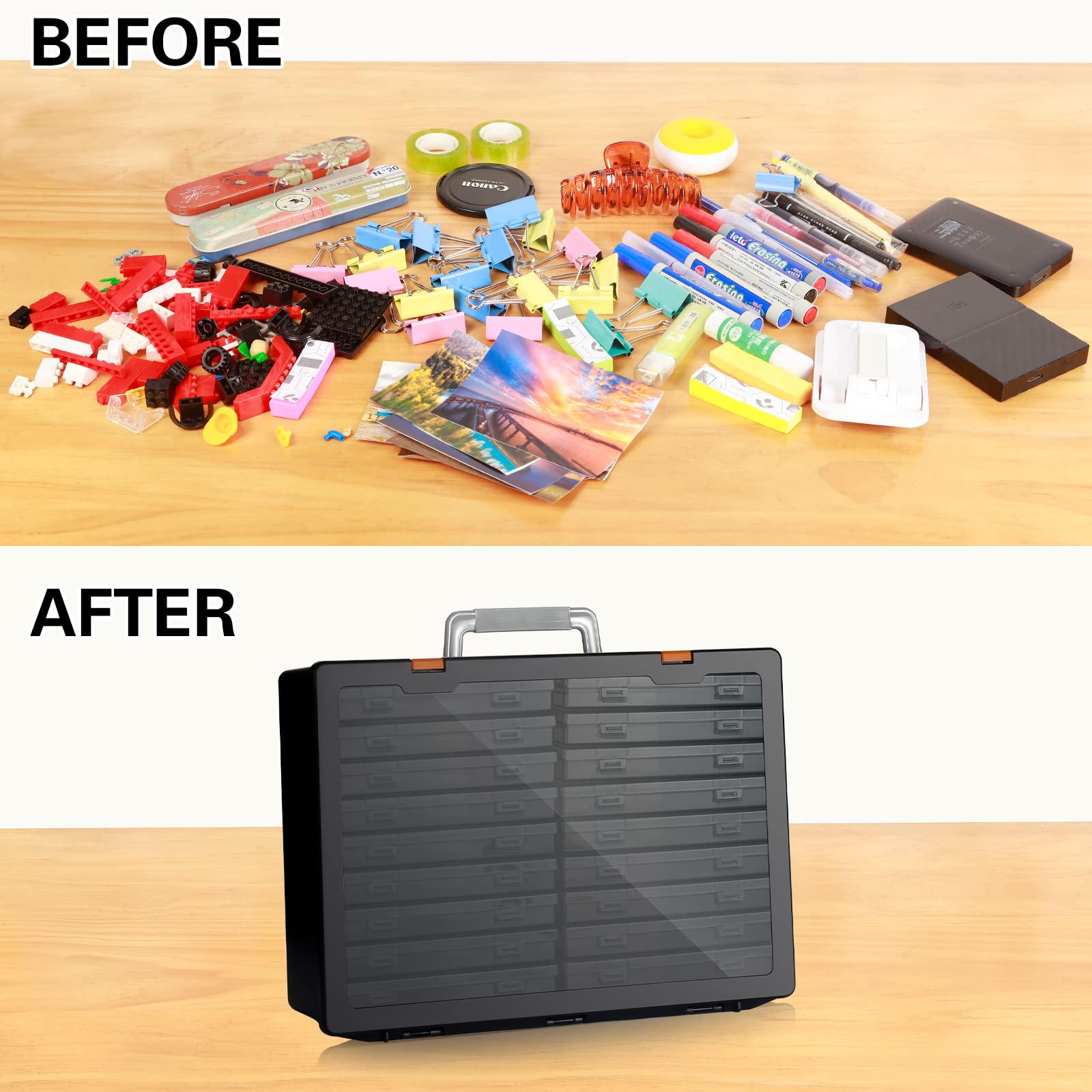 Photo Storage Box 4'' X 6'', 18 Inner Extra Large Photo Case Large Photo Organizer Acid Free Photo Box Storage Photo Keeper Phot