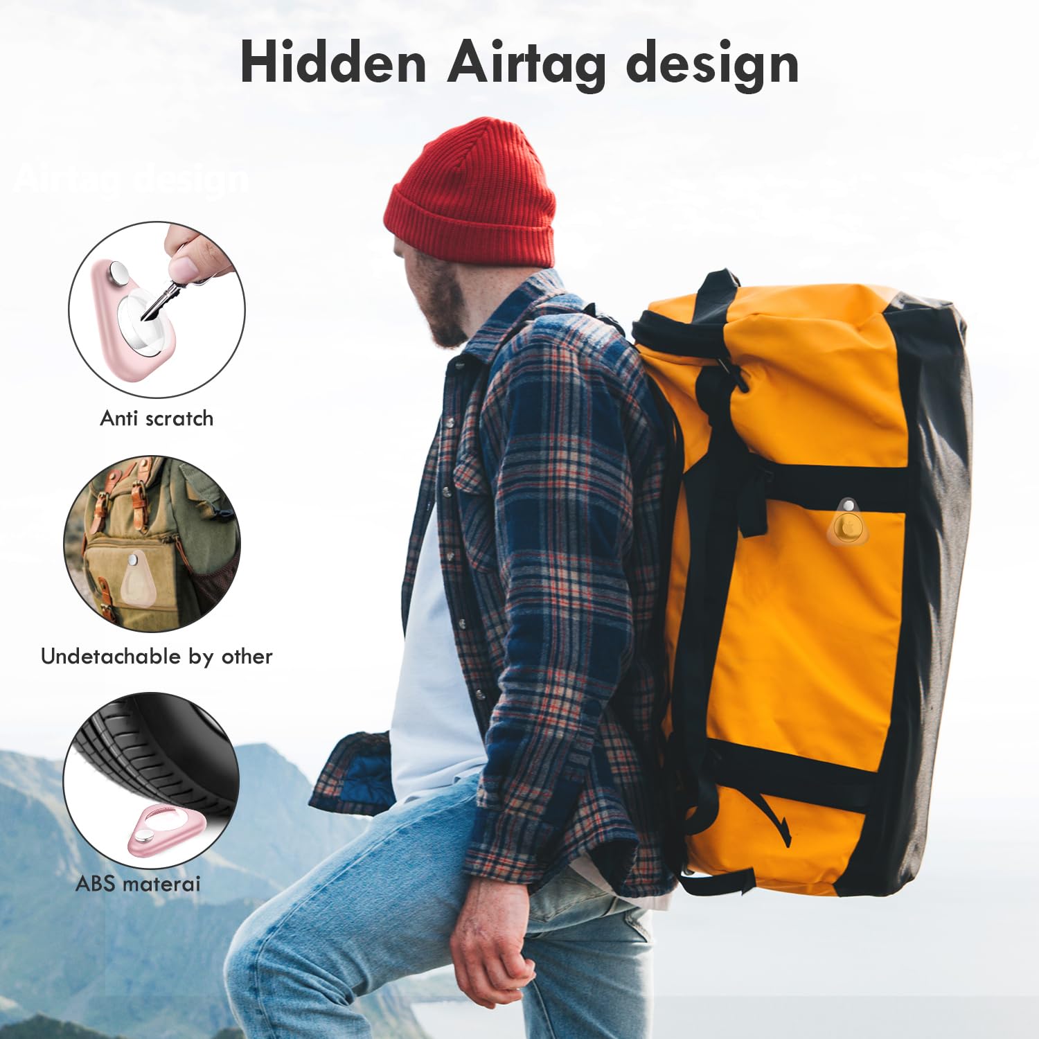 Airtag Holder For Kids Hidden,2Pcs Gps Tracker Case, Anti Removal Airtag Abs Case With Pins, Suitable For Children, Elderly, Pet