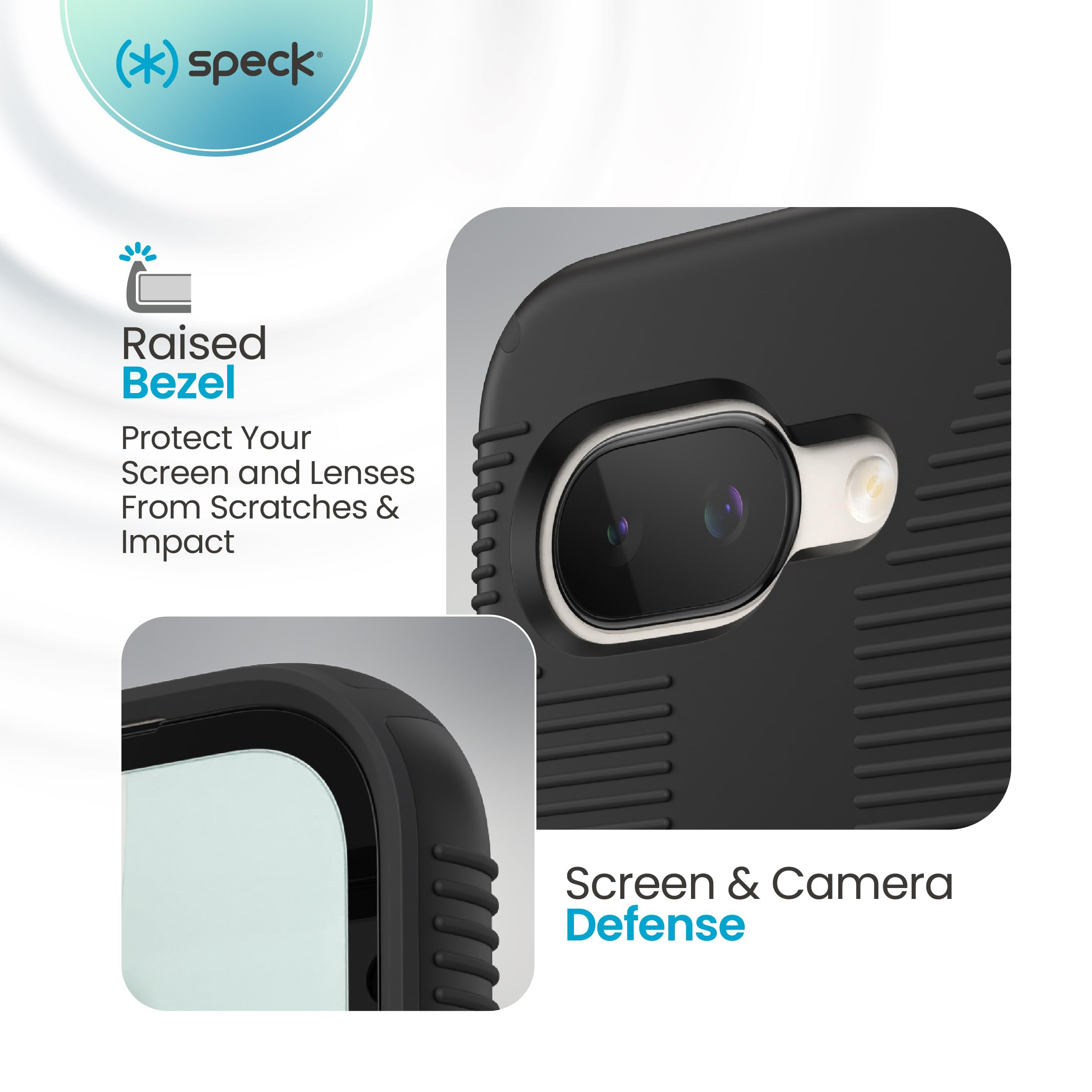 Speck Case Compatible With Google Pixel 9A - Slim Drop Protection With Raised Bezel - Advanced Impact Absorption - Soft Touch De