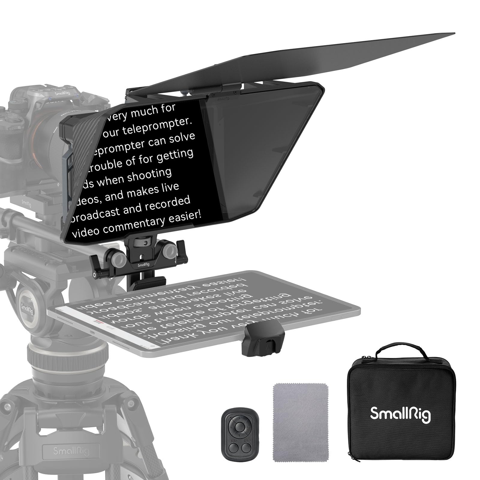 Smallrig Teleprompter For Ipad Tablet Up To 11 Inch, Not For Smartphone, Smallgogo App Supports Pdf Picture Word Txt, Must Work