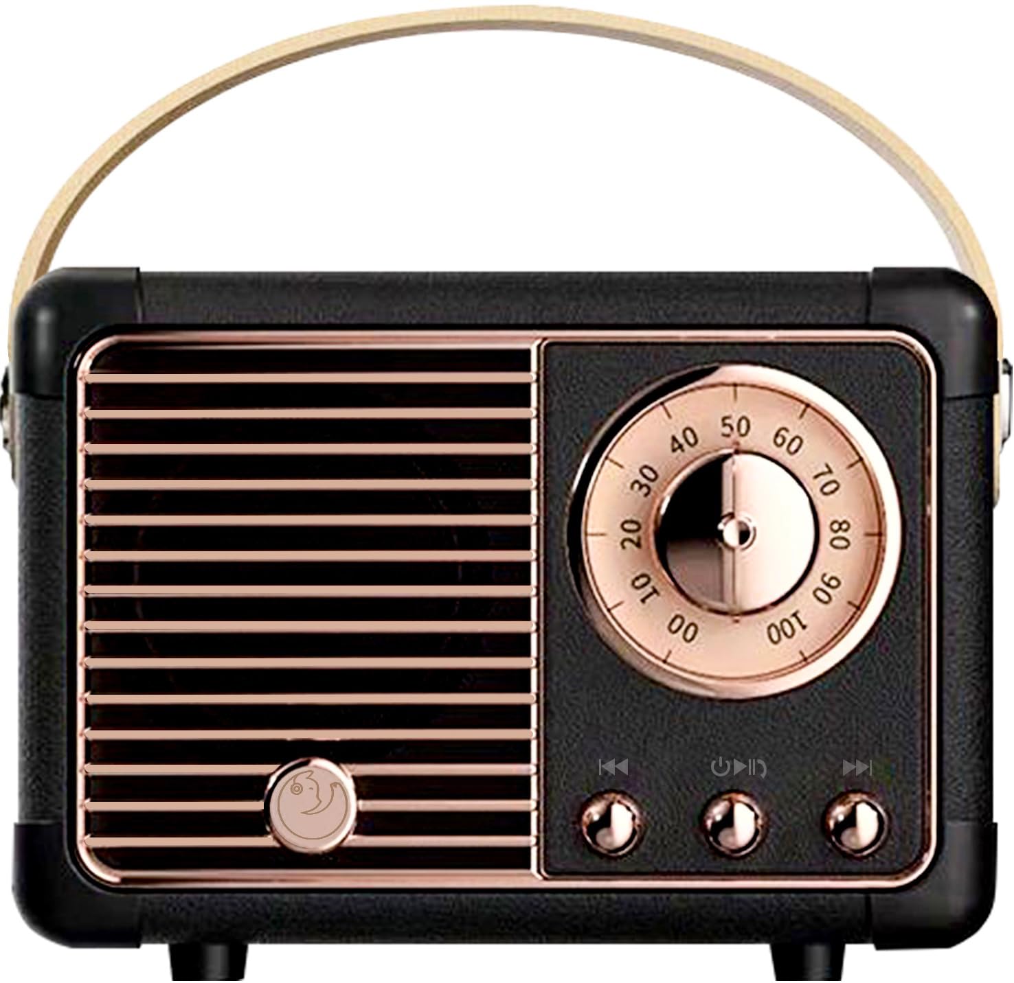 Springflora Retro Bluetooth Speaker, Vintage Decor, Small Wireless Speaker,Hands Free Call,400Ma Battery,Tf Card,Aux Line, Porta