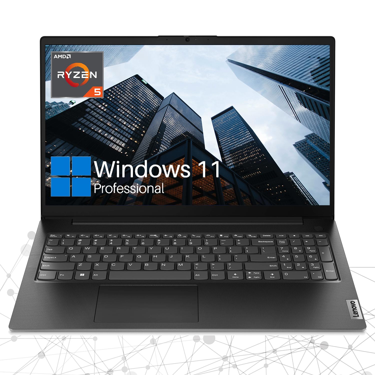 Lenovo V15 Gen 4 Business Laptop, 15.6'' Fhd Screen, Amd Ryzen 5 5500U, 16Gb Ram, 1Tb Ssd, Webcam, Hdmi, Wi Fi, Windows 11 Pro, 