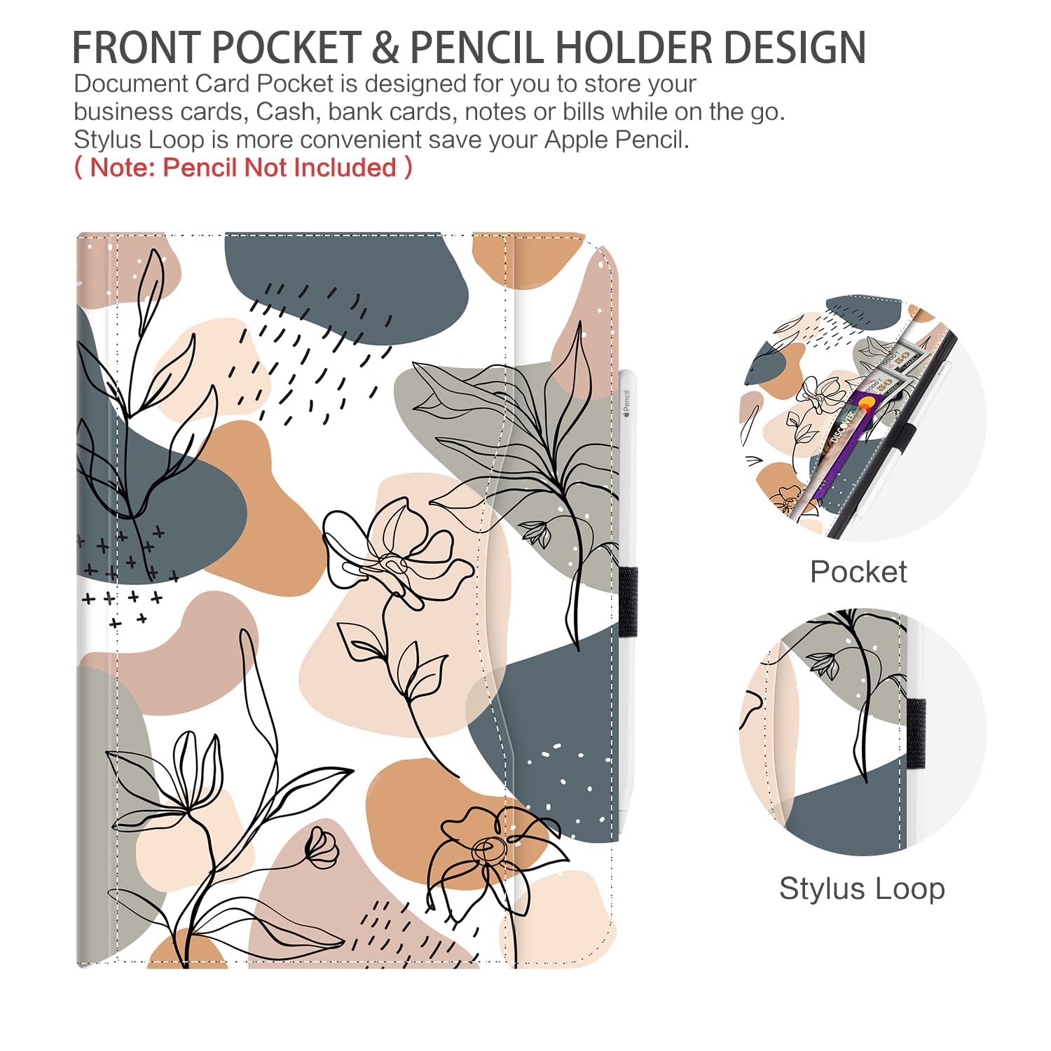 Case For Ipad 10Th Generation Case, For Ipad Case 10Th Generation With Pencil Holder Shockproof Protective Multi Angle View Adju