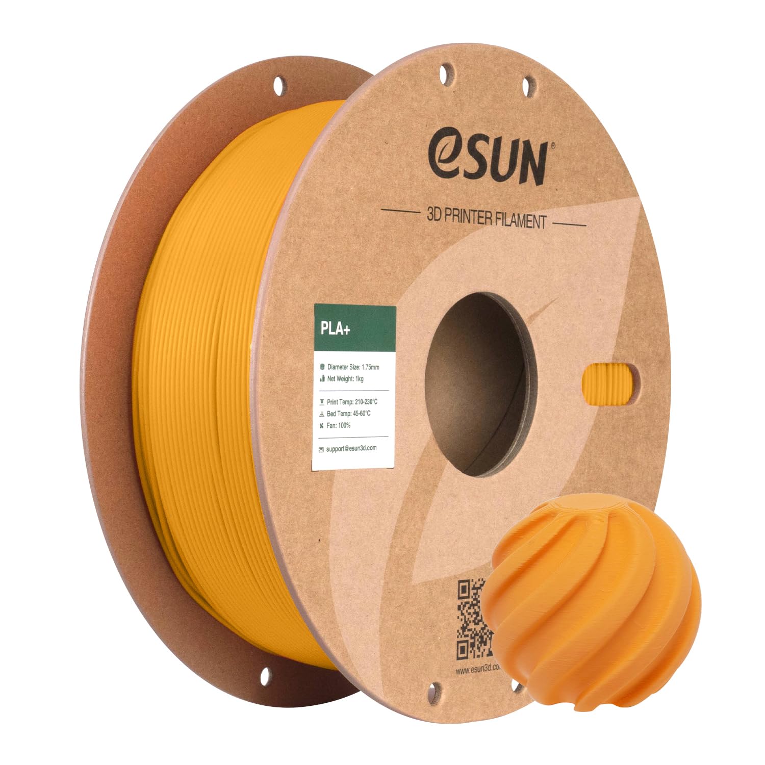 eSUN PLA+ Filament 1.75mm 1KG, 3D Printer Filament Dimensional Accuracy +/- 0.03mm, 2.2lbs Cardboard Spool PLA Pro Filament, Fit