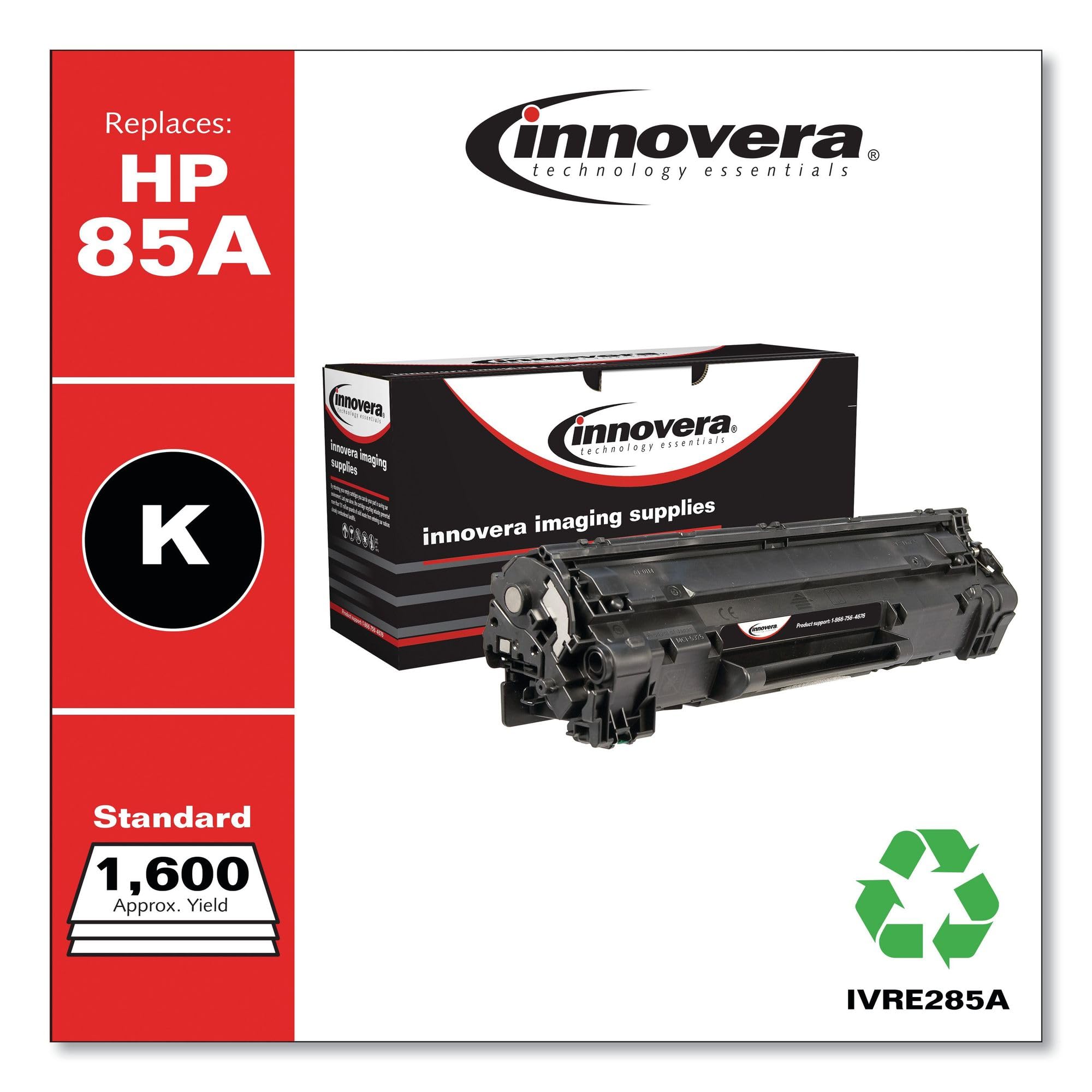 Innovera Remanufactured Black Toner, Replacement For 85A (Ce285A), 1,600 Page Yield