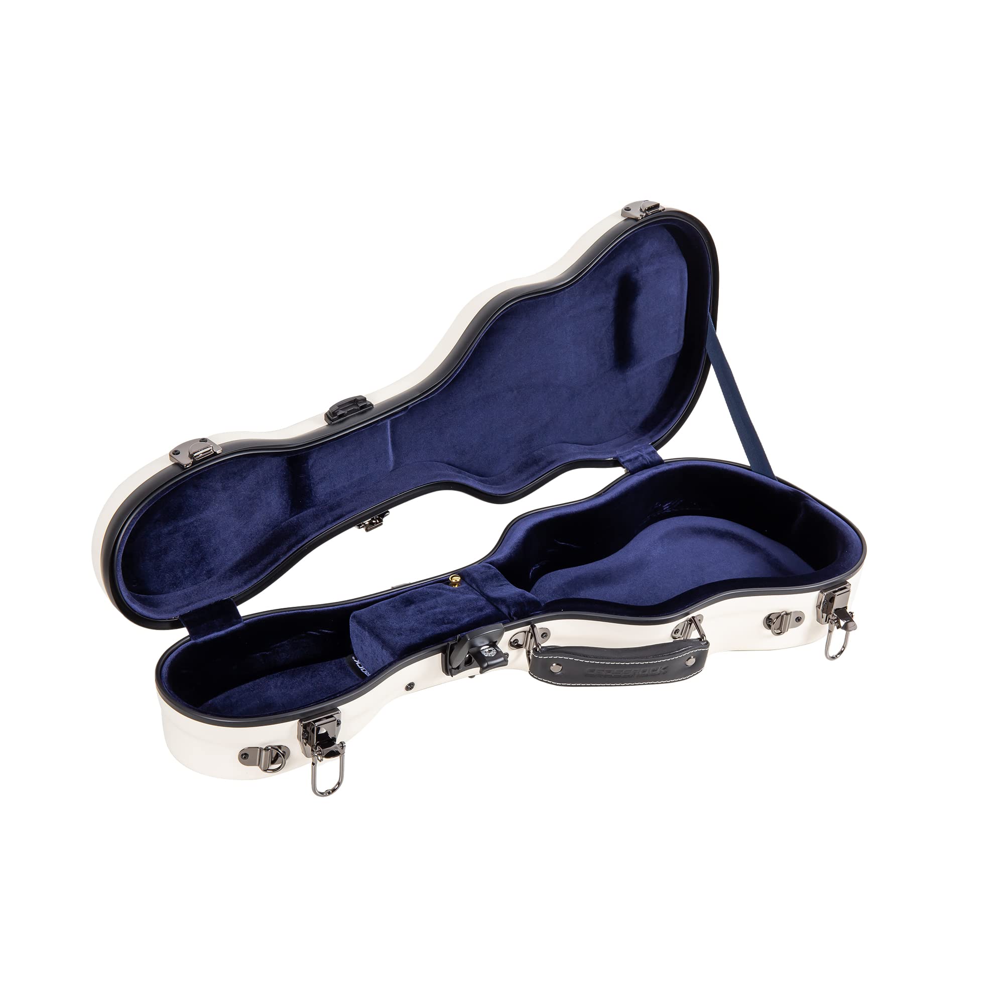 Crossrock Fiberglass Case With Tsa Lock For 24 Concert Ukulele-Milky White(Crf2020Cumw)