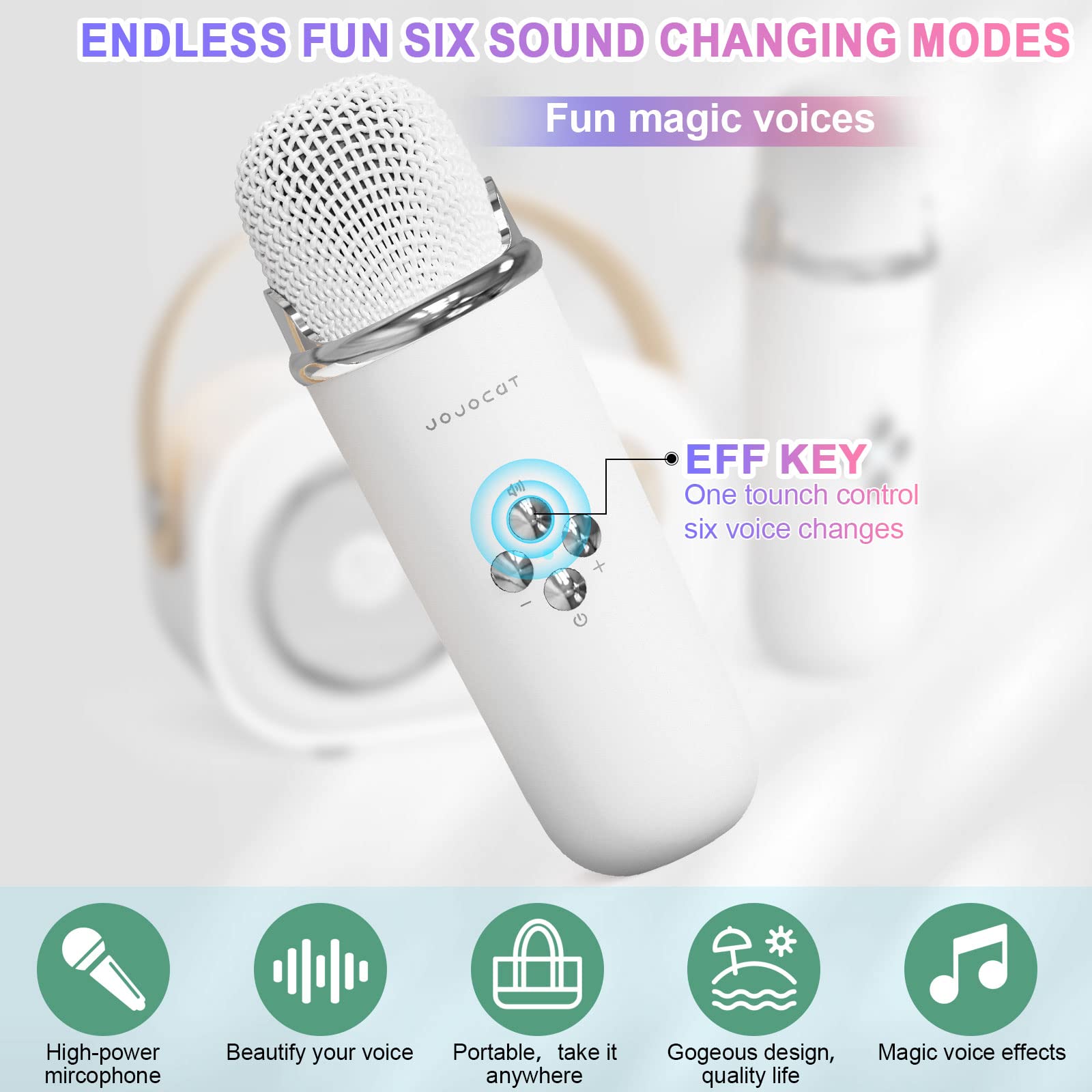 Mini Karaoke Machine,Karaoke Machine For Kids And Adults,Cute Karaoke With Microphone Set,Portable Bluetooth Speaker With Microp