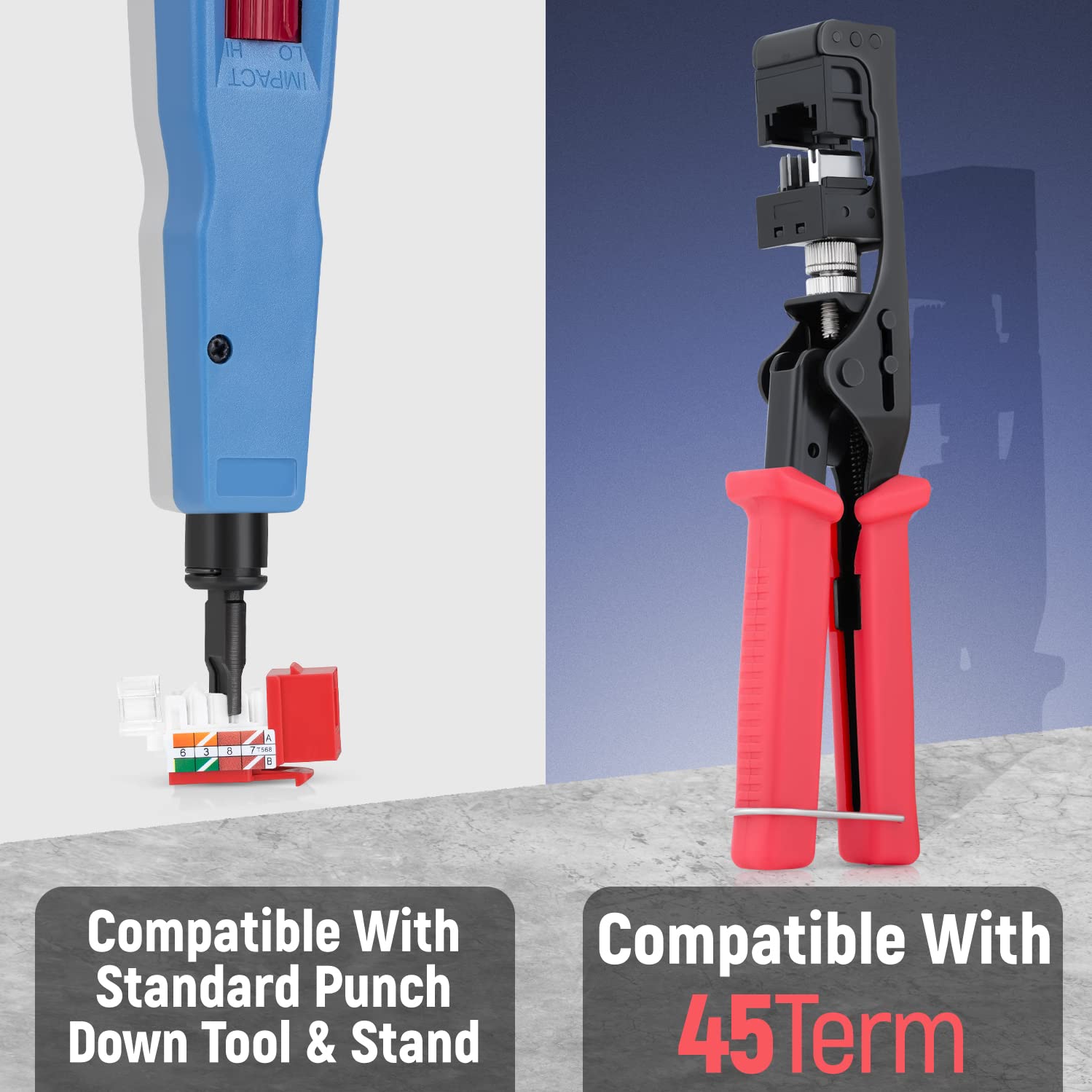 Everest Media Solutions 45 Angled Cat6 Keystone Jack In Red   Slim Profile Rj45 Ethernet Connector   Compatible With 45 Angled S