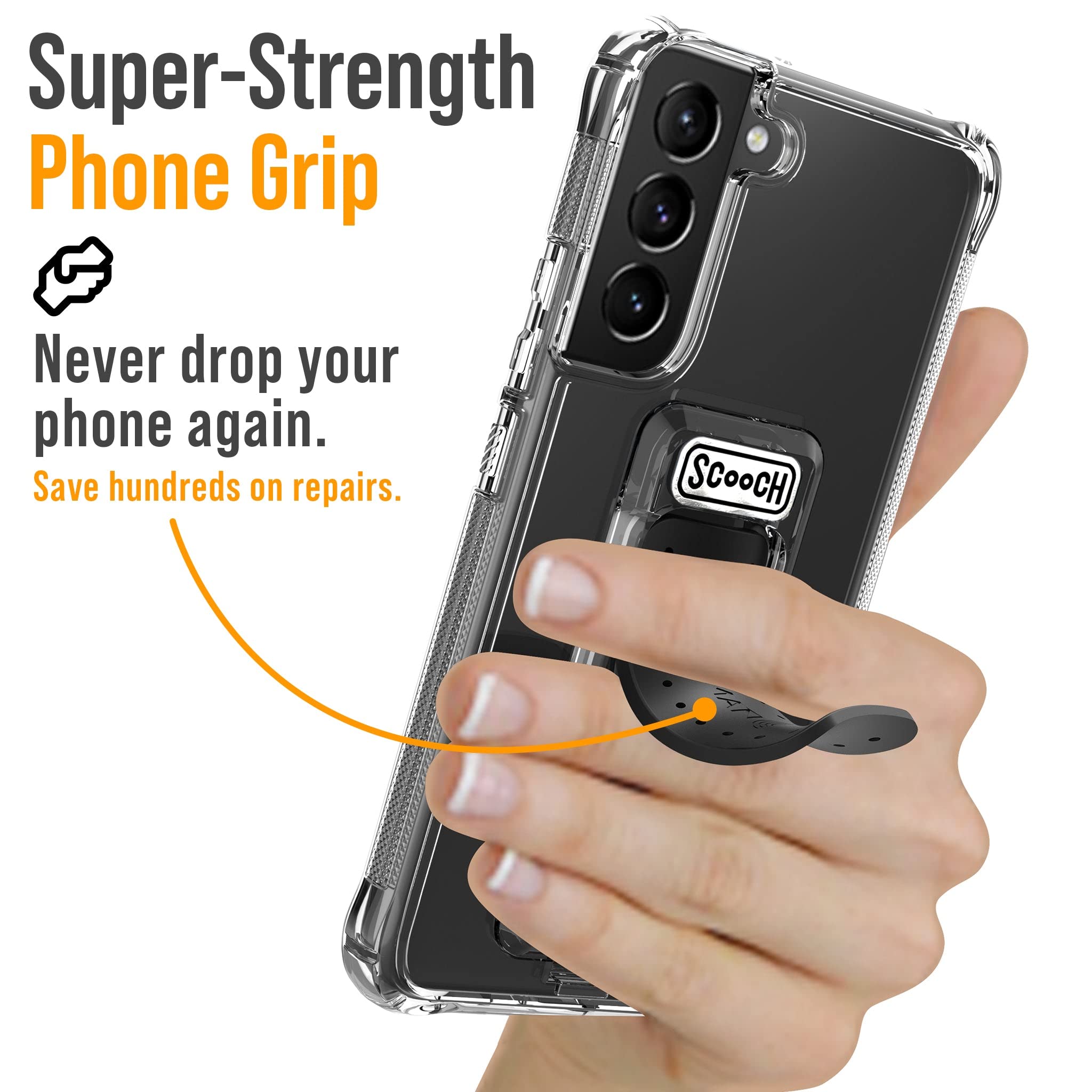 Scooch Wingman Case With Pop Out Car Mount, Grip, And Kickstand For Samsung Galaxy S22 Case [10 Ft Drop Protection] Bundled Wing