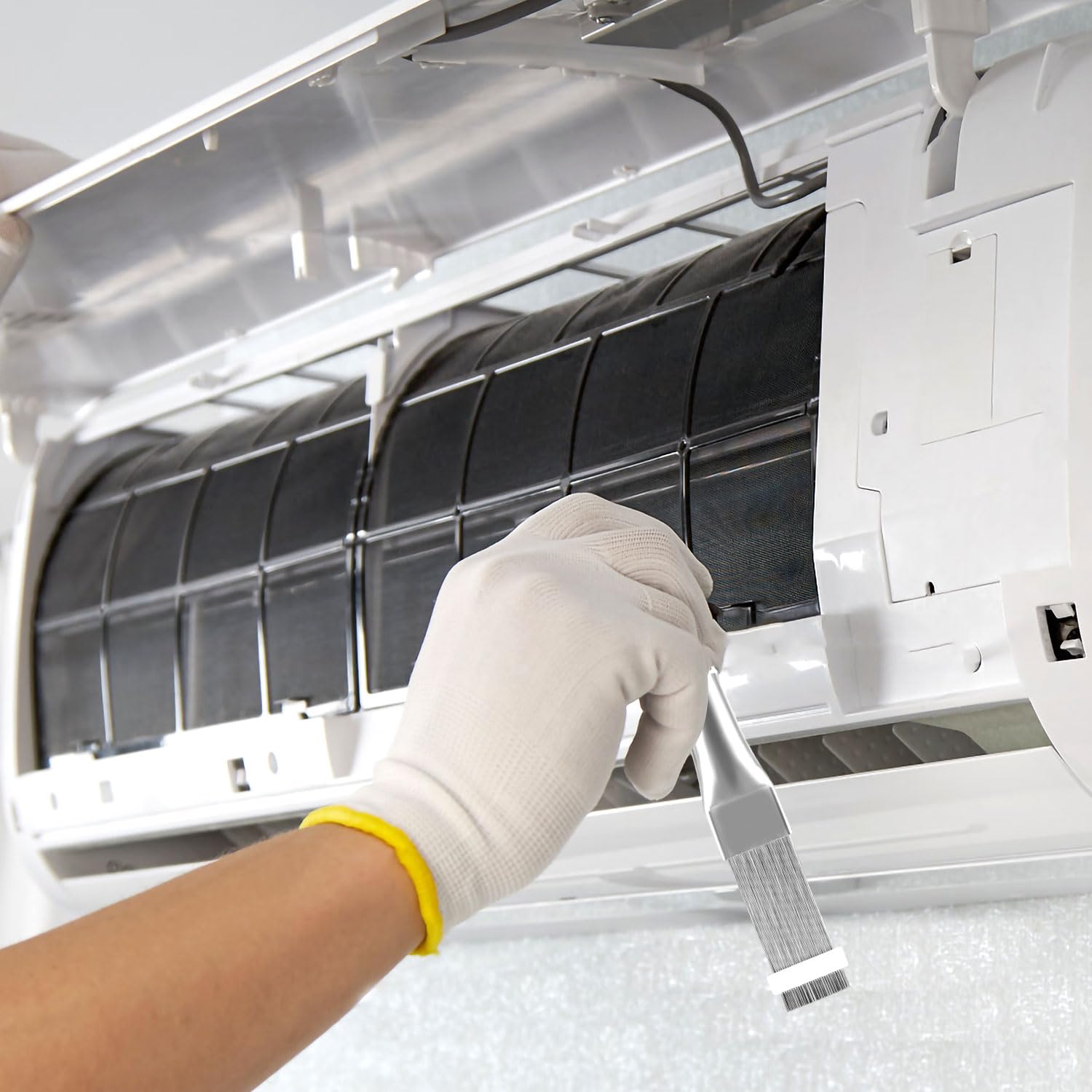 3Pcs Air Conditioner Fin Cleaning Brush, Hvac Conditioner Condenser Cleaner Stainless Steel Refrigerator Coil Cleaning Brush Ac