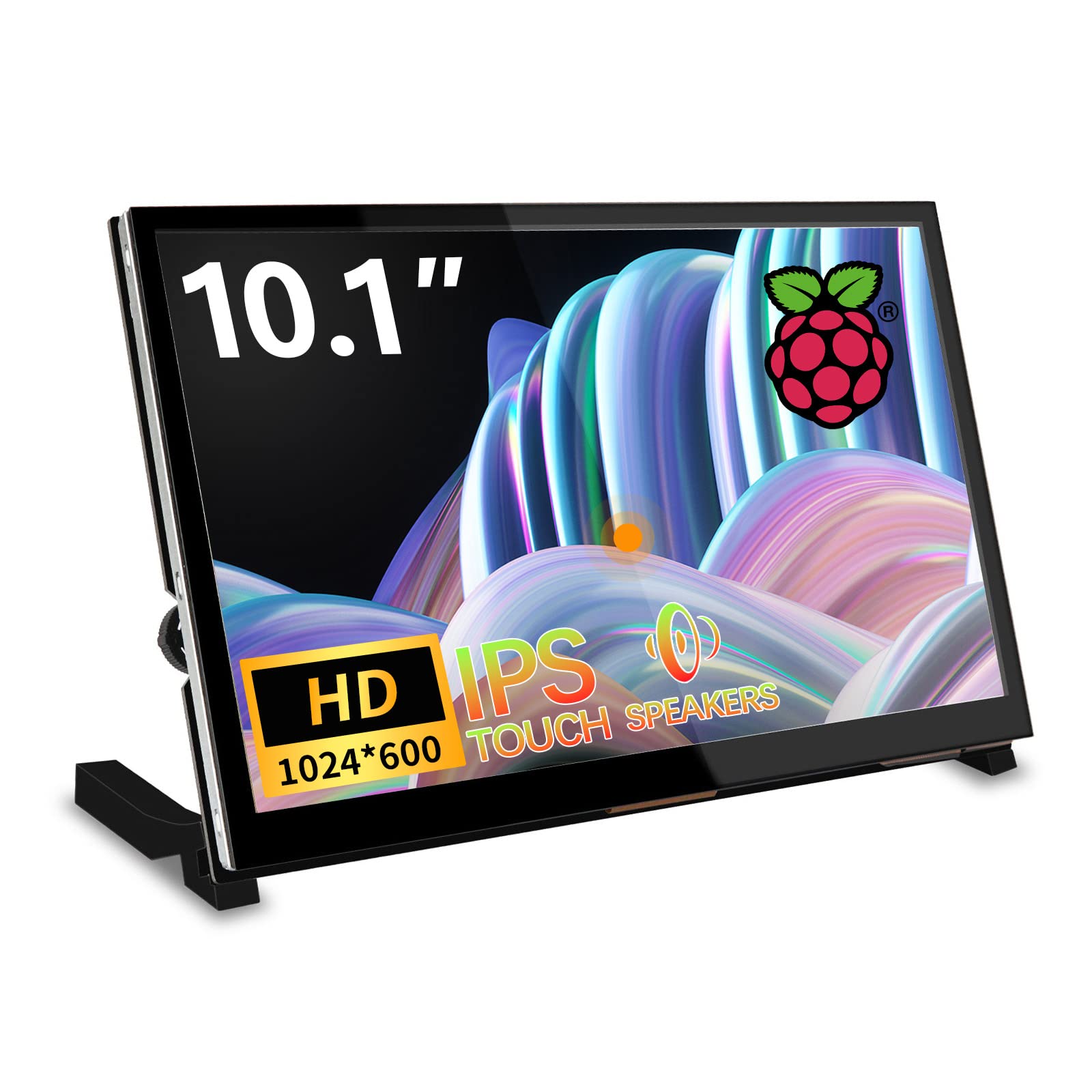 WIMAXIT 10.1 Raspberry Pi Touch Screen Portable Monitor, 1024X600 IPS Mini Small HDMI Display for Raspberry Pi 5 4 3 2 Zero B+ M