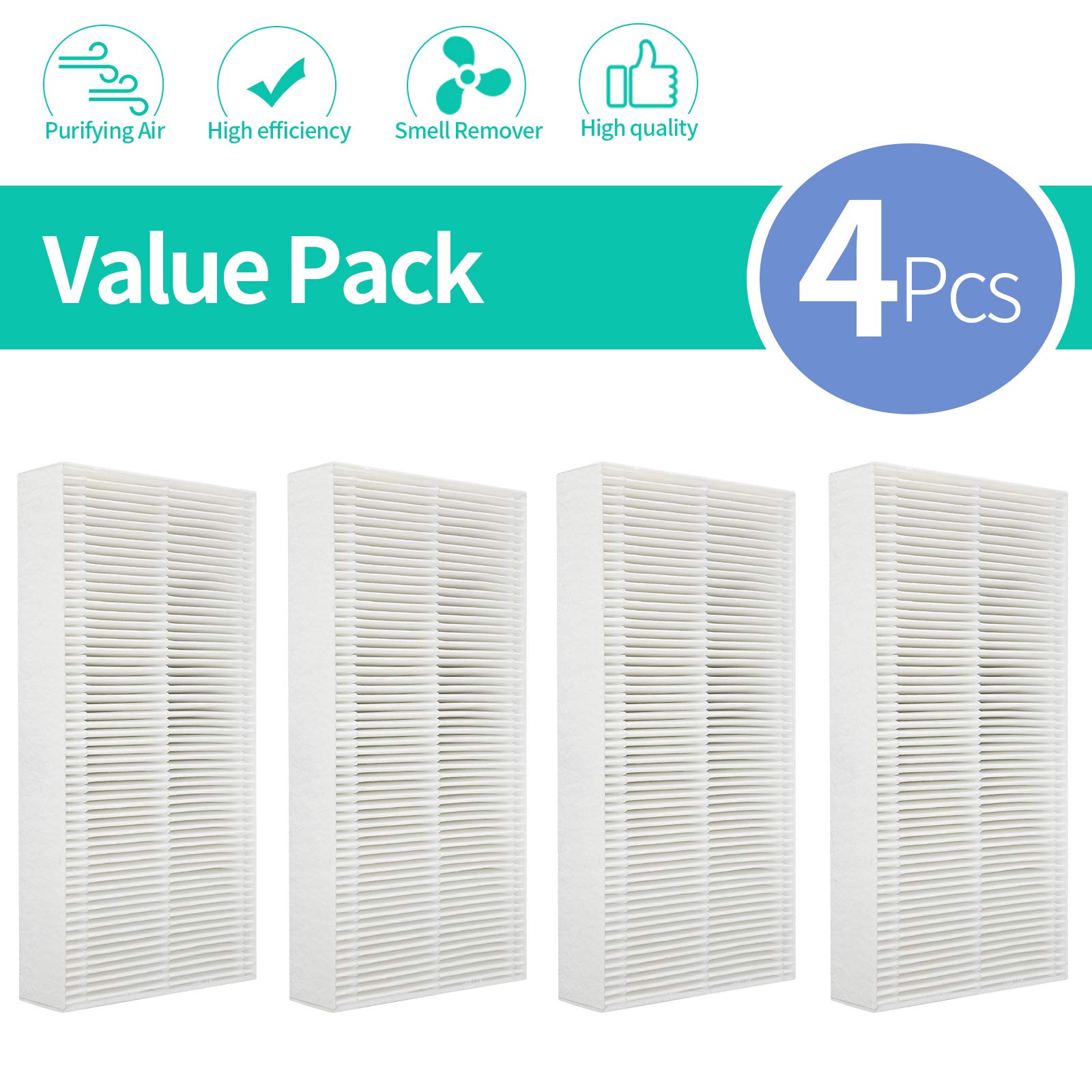 Gazeer 4 Pack True Hepa Filter Replacement For Honeywell U(Hrf201B) Compatible With Honeywell Hht270, Hht270W, Hht290 Series And