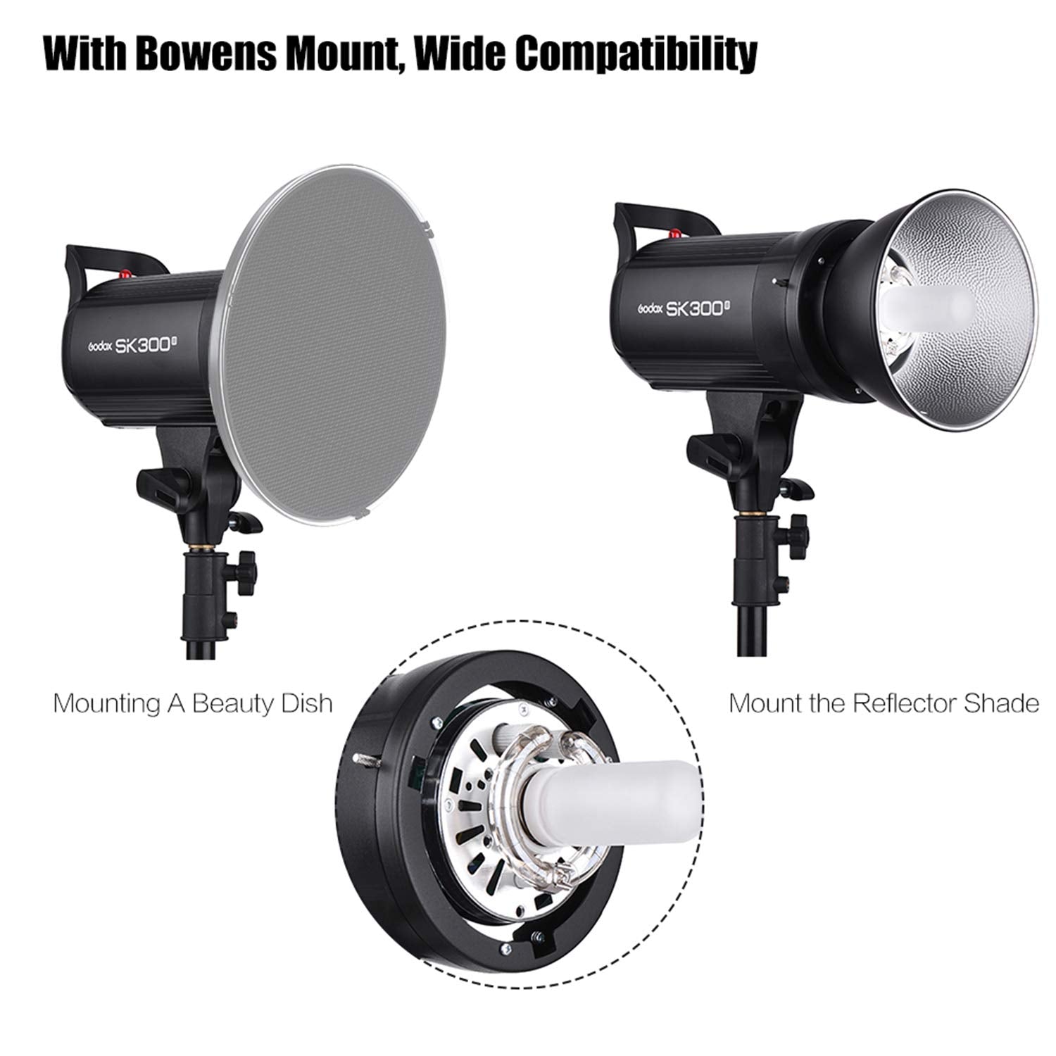 Godox 2 X Sk400Ii 800Ws Strobe Flash Light Monolight Kit For Studio Photography, Includes Light Stand, Softbox, Reflector, Barnd