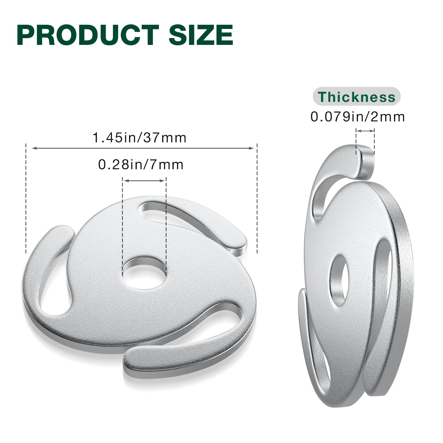 Facmogu 45 Rpm Record Adapter, 7 Inch Vinyl Record Solid Aluminum Adapter, 45 Adapter For Vinyl Record Players Turntables, 45 Rp