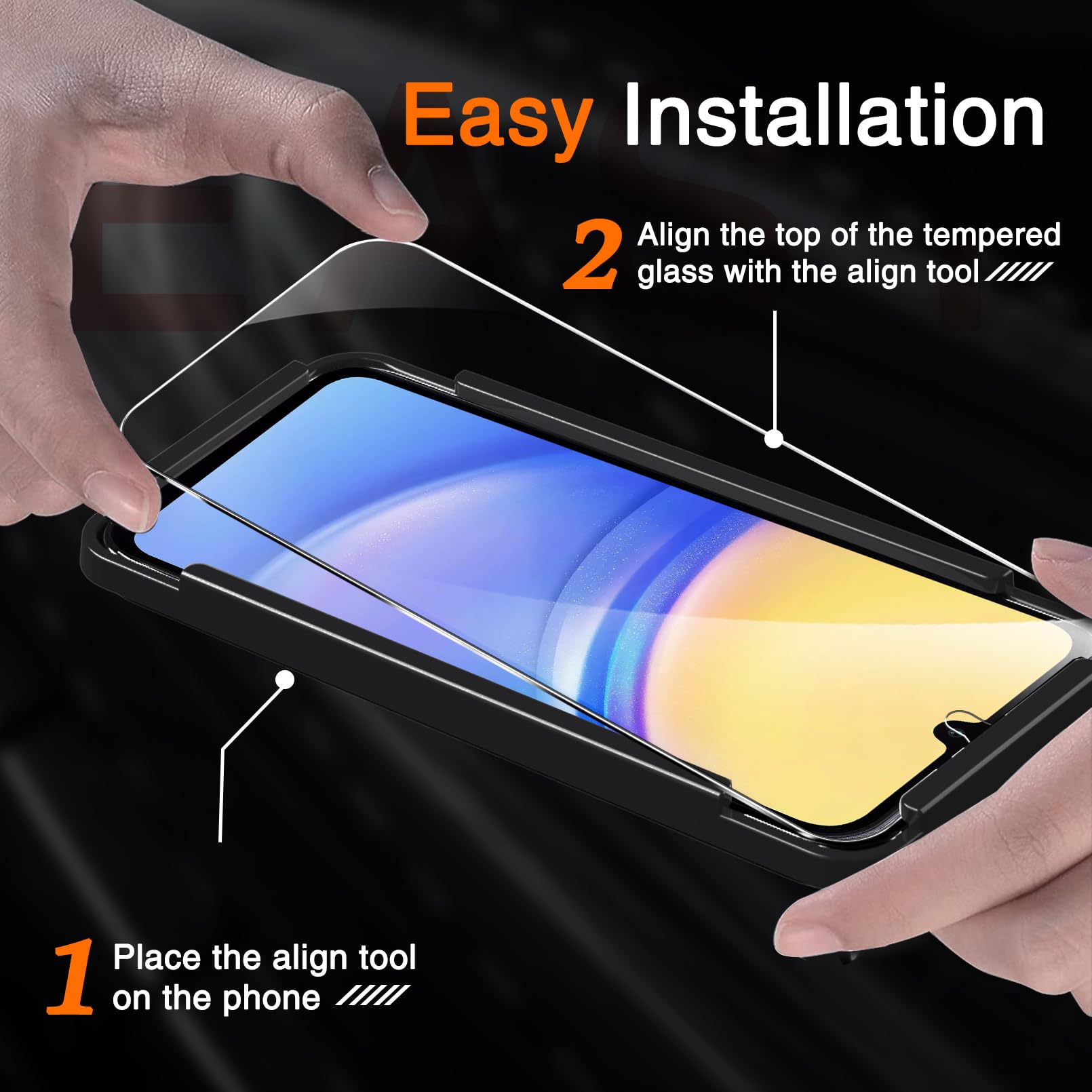 Milomdoi 3 Pack Screen Protector For Samsung Galaxy A15 5G With 3 Pack Tempered Glass Camera Lens Protector, Ultra 9H Accessorie