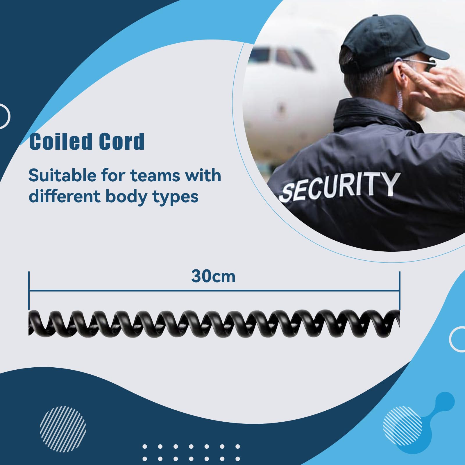 Retevis Walkie Talkie Earpiece With Mic, Coiled Cord, For Rt22 Rt68 Rt21 H 777 H 777H Rt27 Rt86,Compatible With Baofeng Bf 888S Pxton Kenwood 2 Way Radios, Two Way Radio Earpiece With Mic(10 Pack)