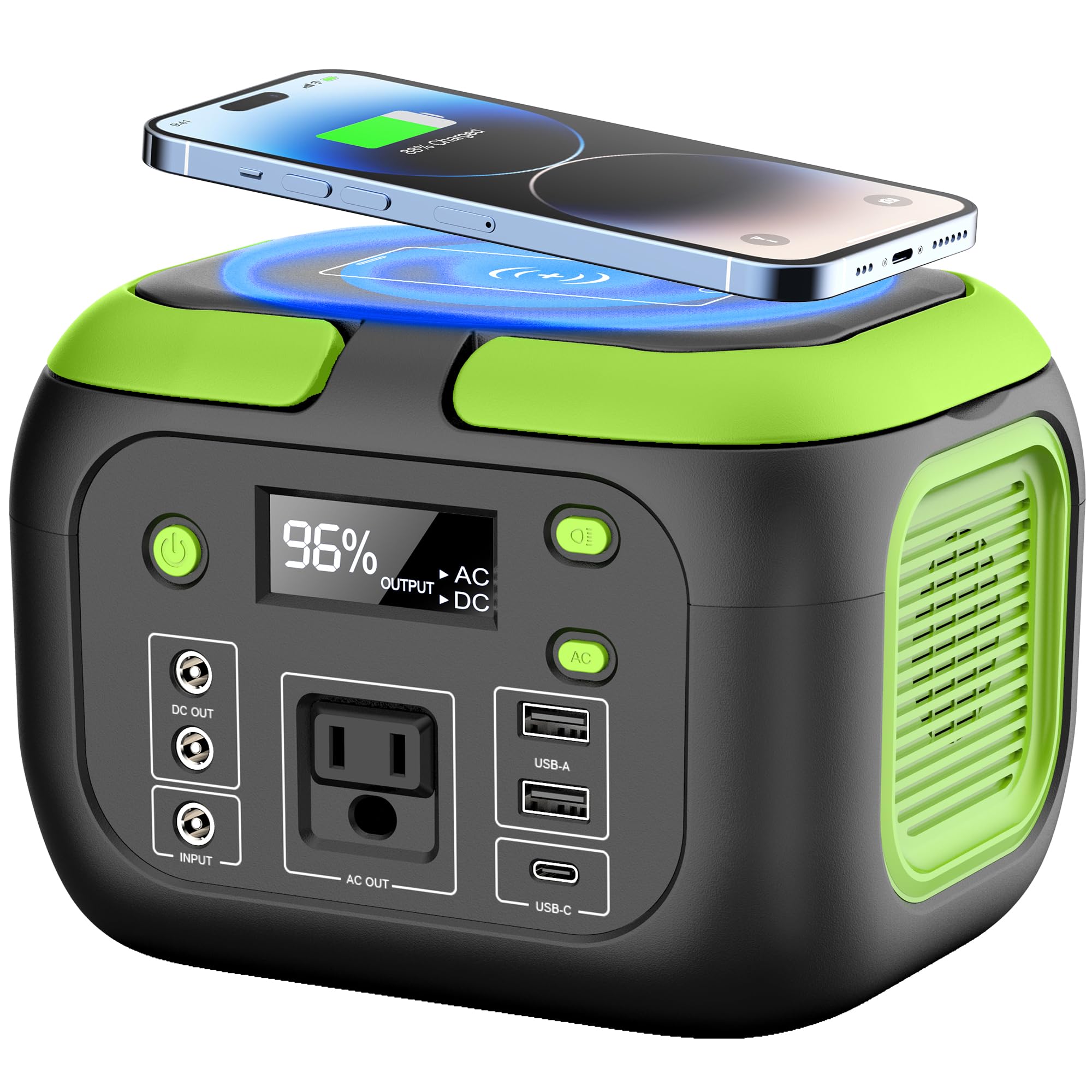 Sinkeu 200W Portable Power Station, 155Wh Camping Solar Generator, 42000Mah Power Bank With Ac Outlet 110V, Dc, Usb Qc3.0, Led F
