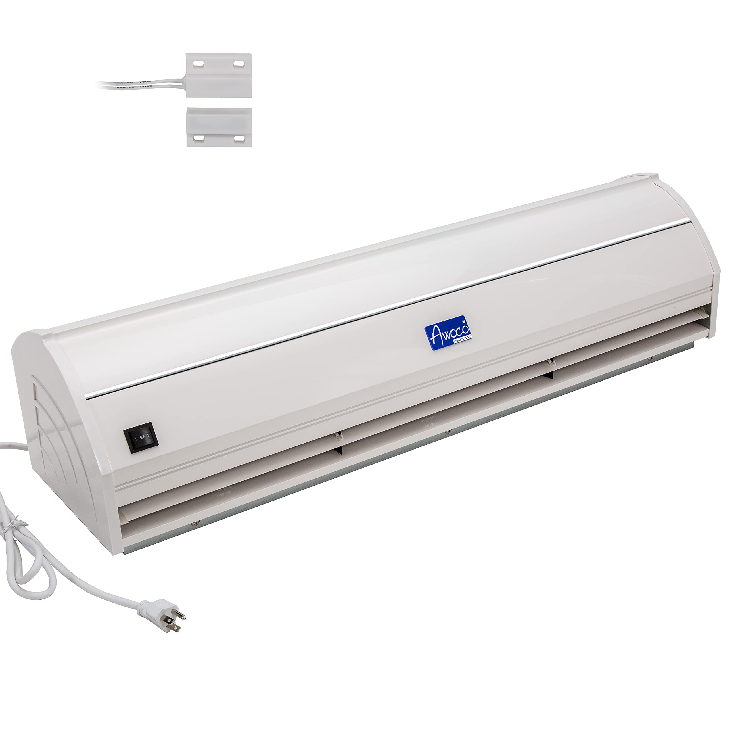 Awoco 36' Elegant 2 Speeds 900 Cfm Unheated Indoor Air Curtain With An Easy Install Magnetic Door Switch