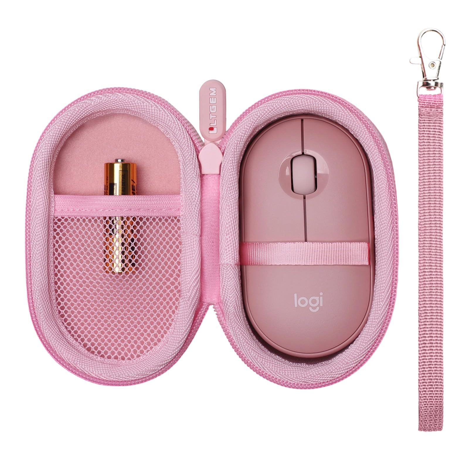 LTGEM Case Compatible with Logitech POP & Pebble Mouse 2 M350s/M350/M355/M340/i345 Mouse, Pink(Case Only)