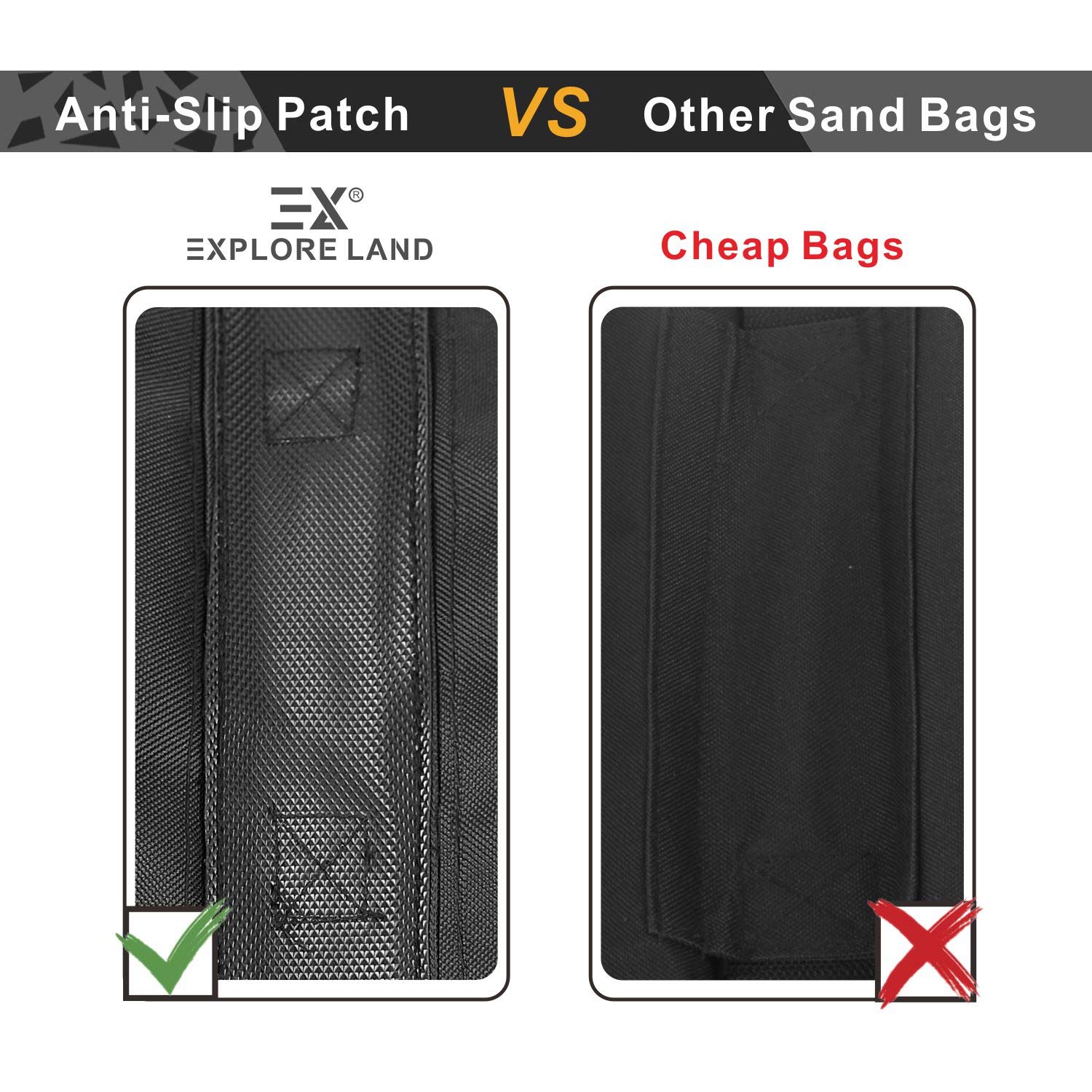 Explore Land 2 In 1 Saddle Weight Bag Universal Filled With Water & Sand