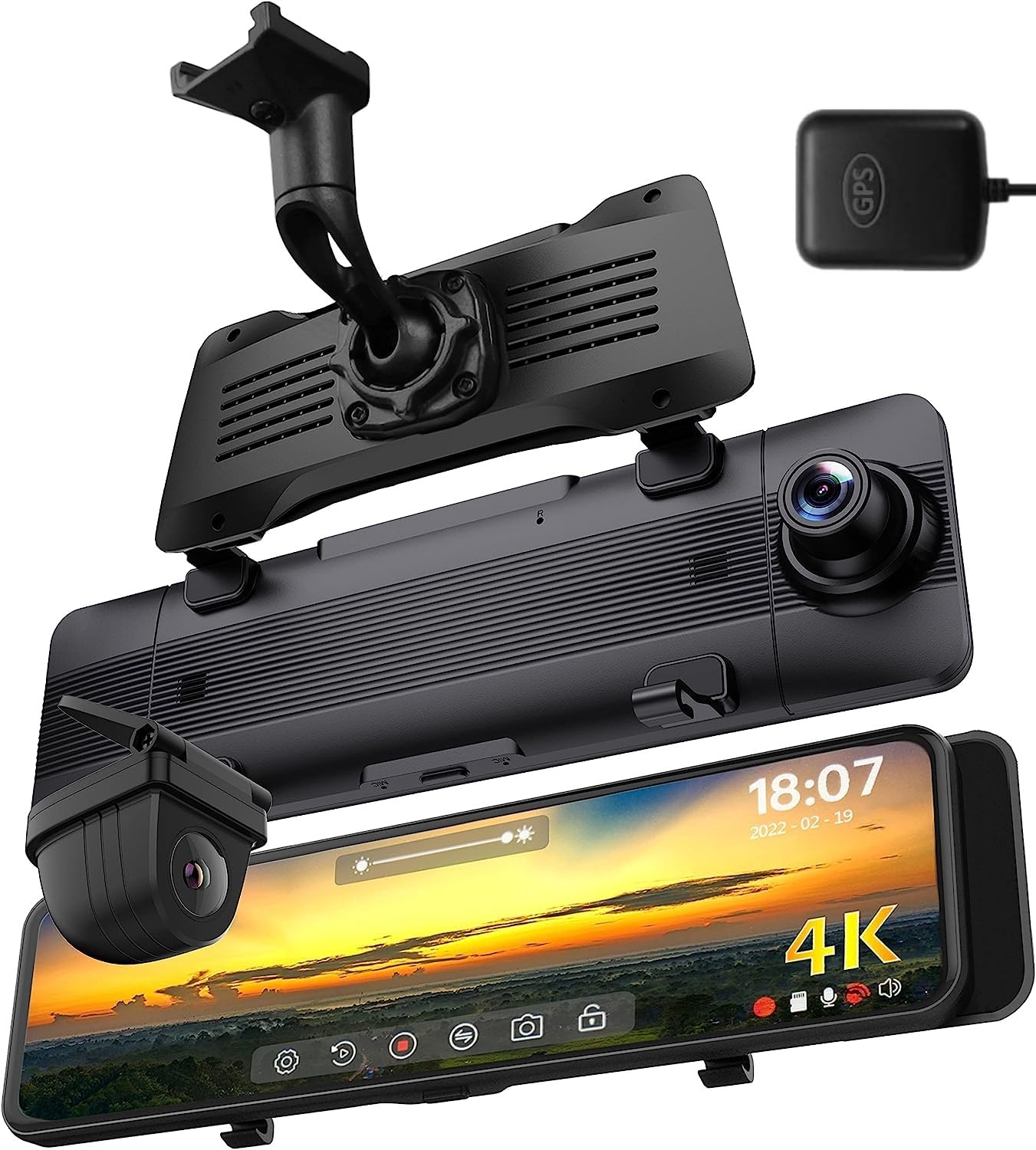 Nikomaku Mirror Dash Cam Front And Rear Oem Design 4K Resolution 11 Inch Full Touch Screen Rear View Mirror Camera For Cars 170 