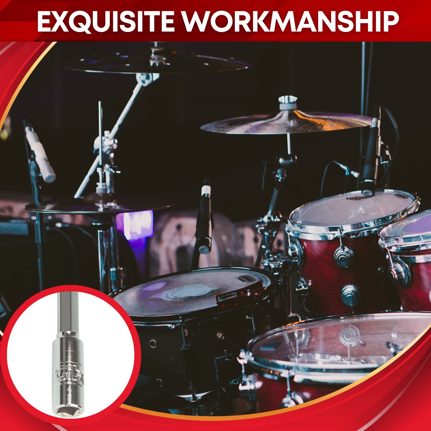 Gibraltar Percussion Accessories Drum Key Drill Bit For Drummers (Sc Db)