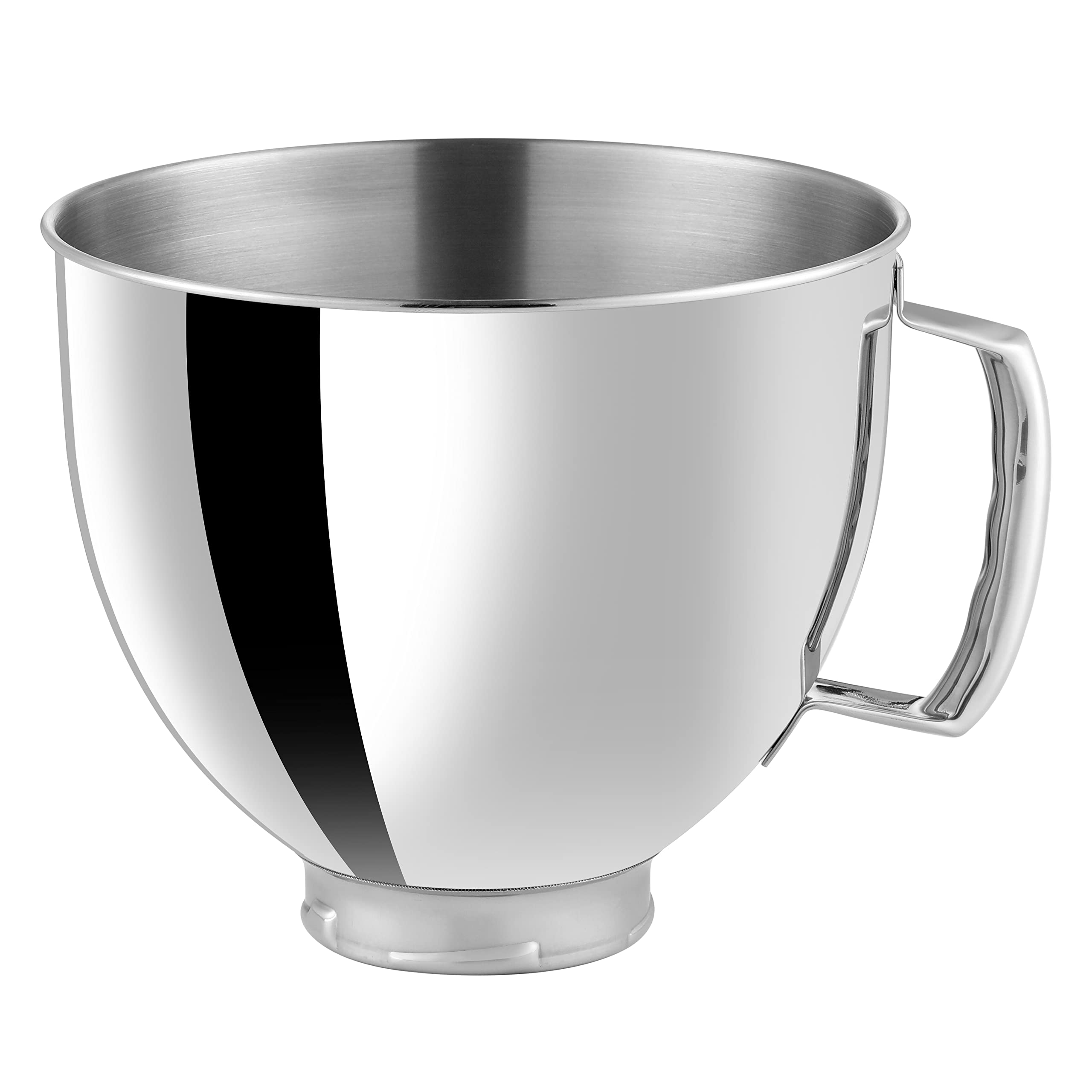 5 Qt Stainless Steel Mixer Bowl Compatible With Kitchenaid Tilt Head Stand Mixers 4.5 Quart (4.3 L) And 5 Quart (4.7 L) (Stainle