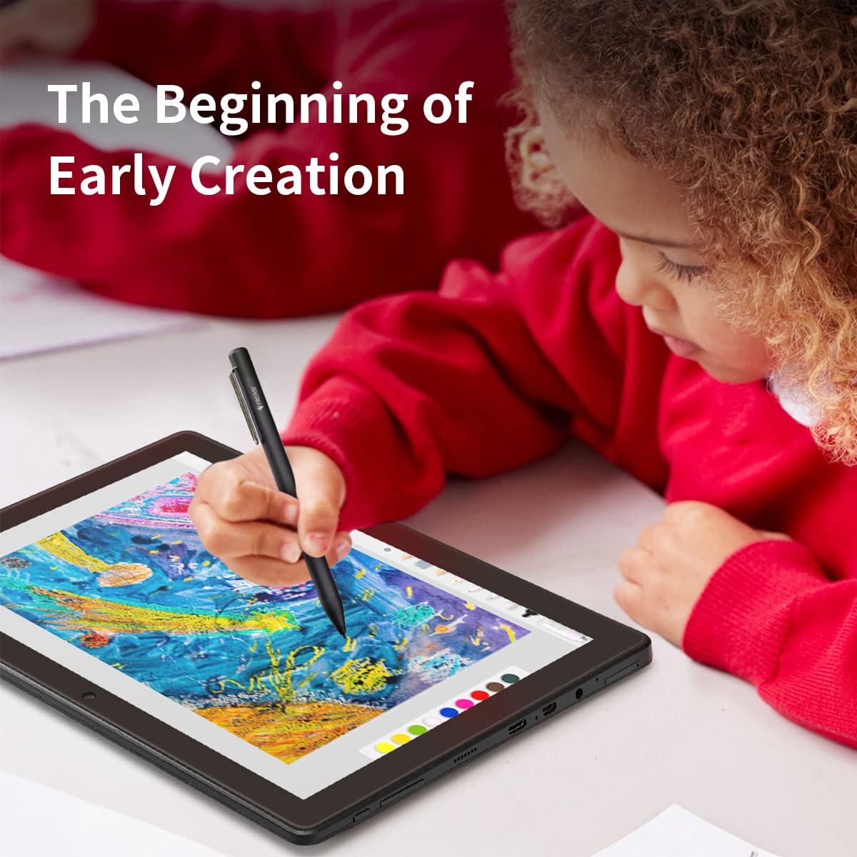 Frunsi Standalone Drawing Tablet With No Computer Needed, 10 Inch Drawing Tablet With Screen, Sensitive Pen, Fhd Display, Androi