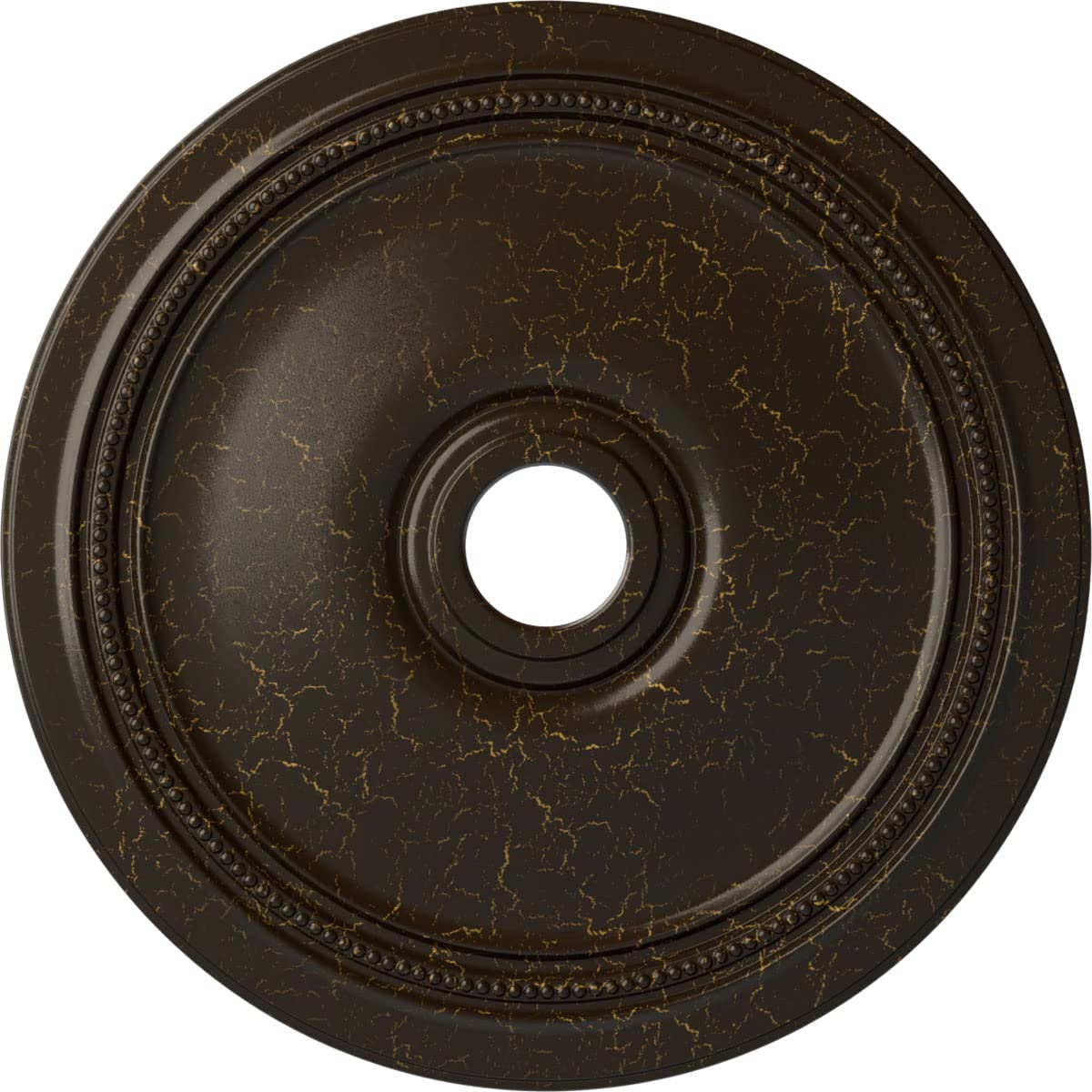 Ekena Millwork CM24DISHC Diane Ceiling Medallion, 24OD x 3 5/8ID x 1 1/4P (Fits Canopies up to 6 1/4), Hand-Painted Stone Hearth
